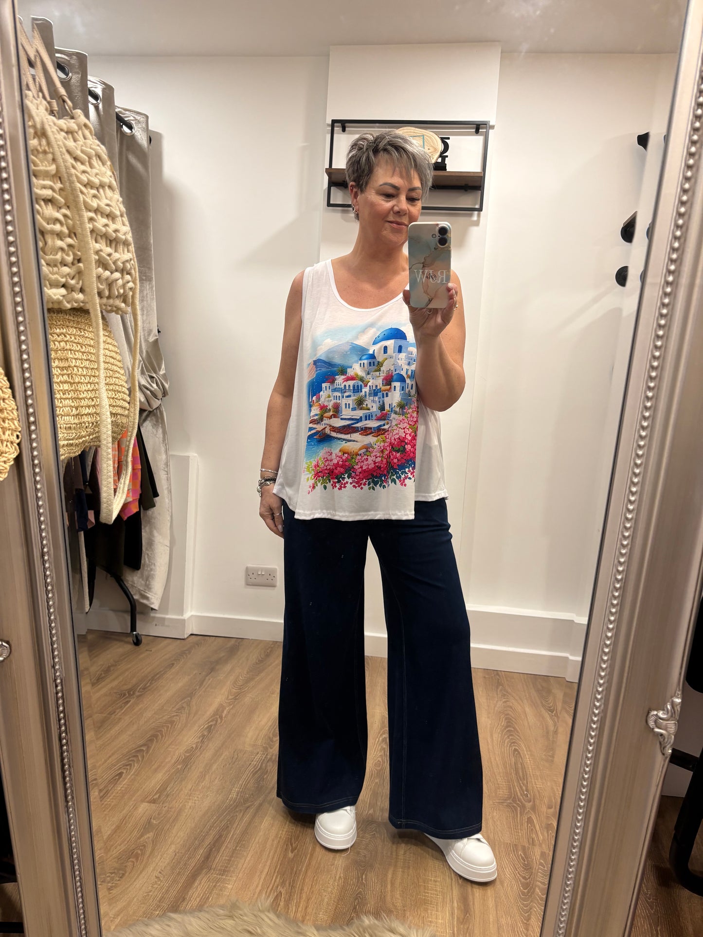 Mediterranean Print Vest Top