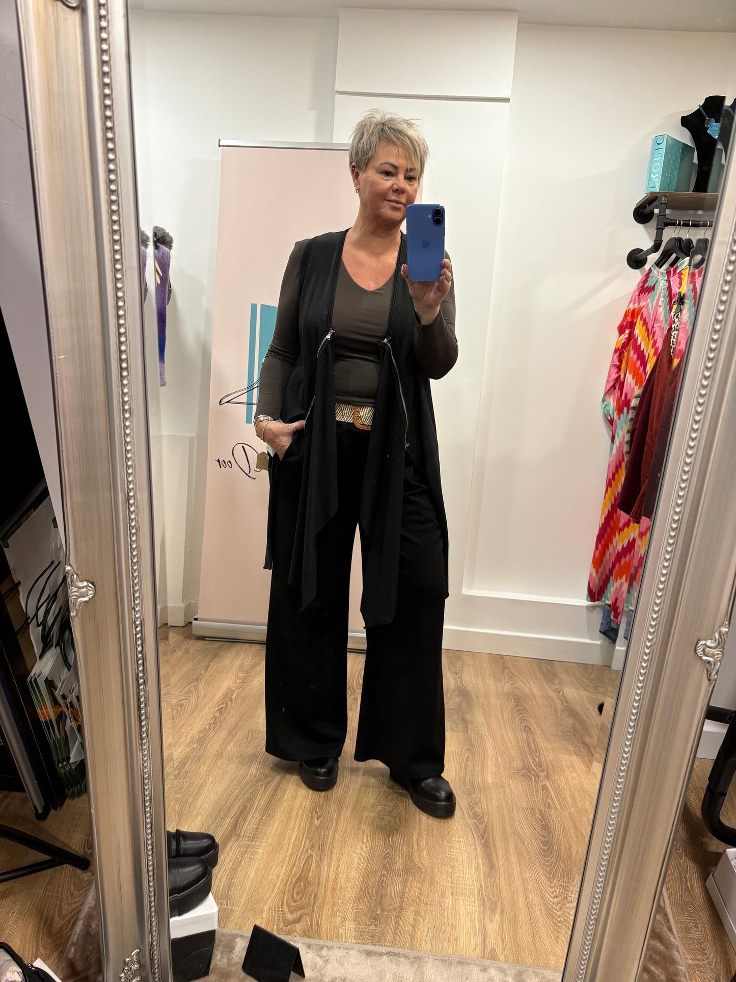 Wide Leg, Belted Trouser