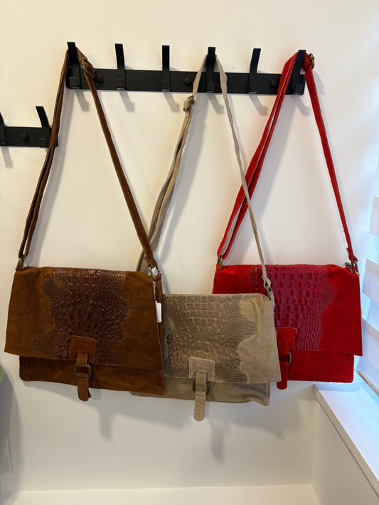 Suede Crossbody Bag