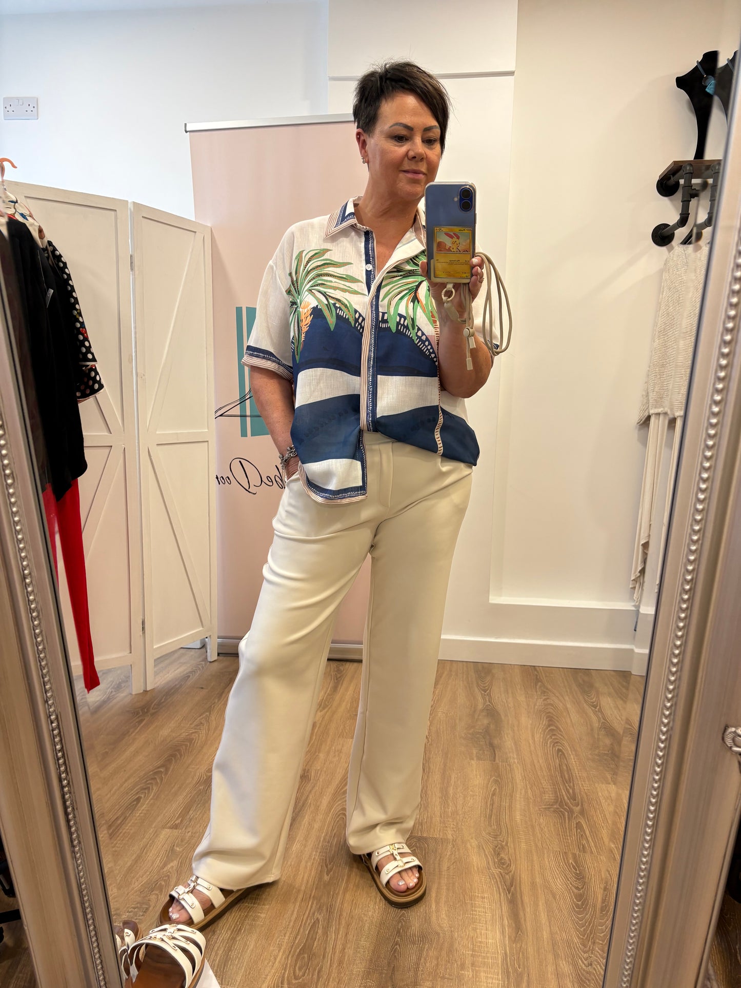 Wide Leg Scuba Stretch Trouser