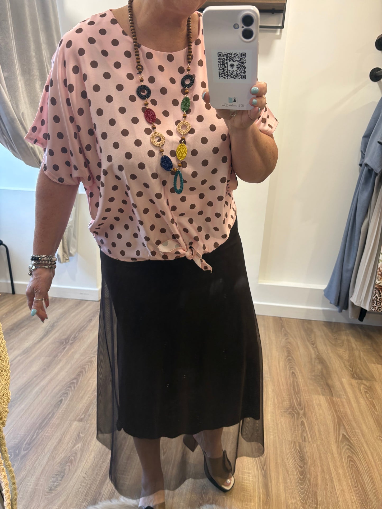 Net Midaxi Skirt - Chocolate Brown