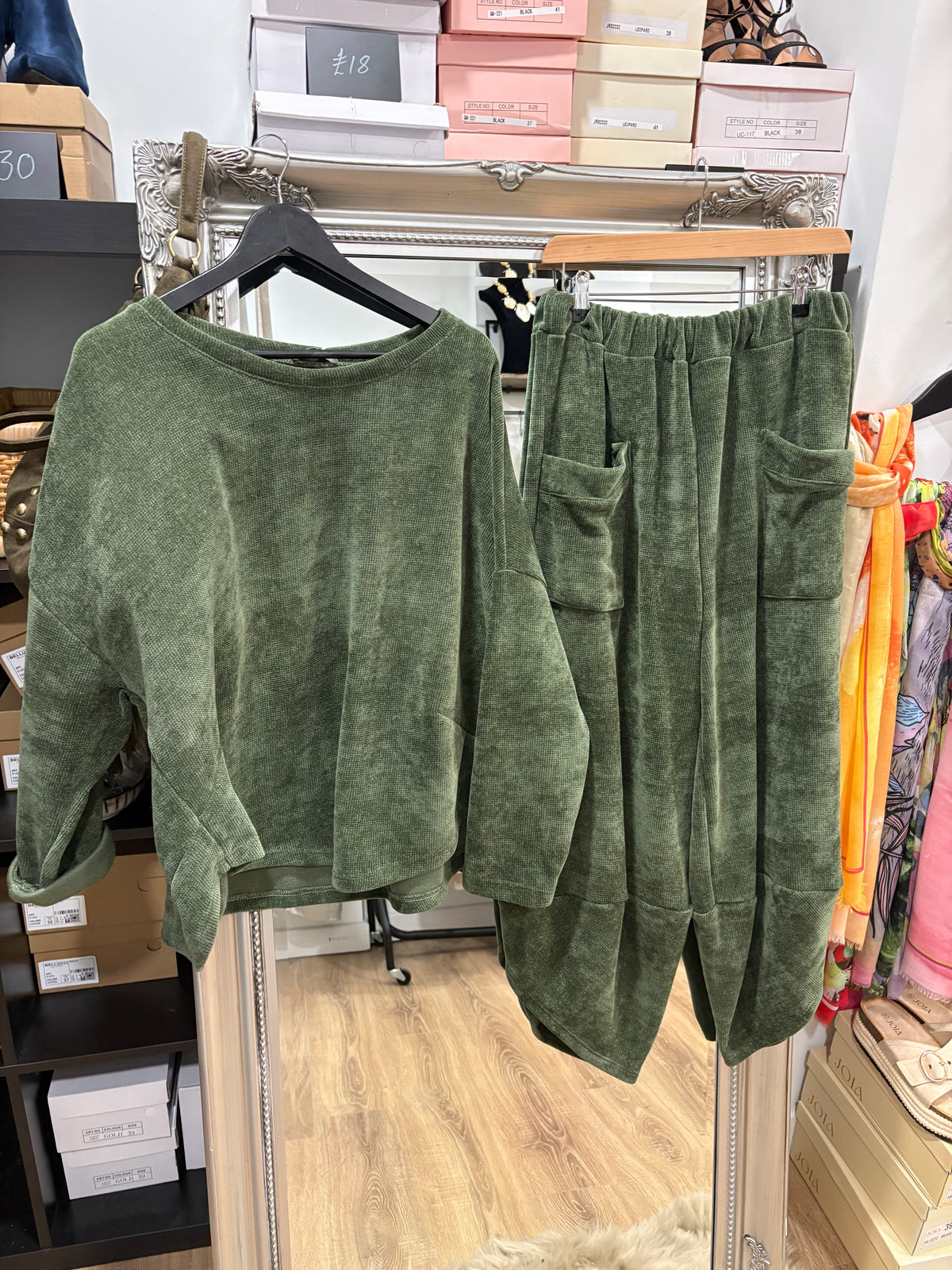 Soft, Textured, Tulip Hem Lounge Set.