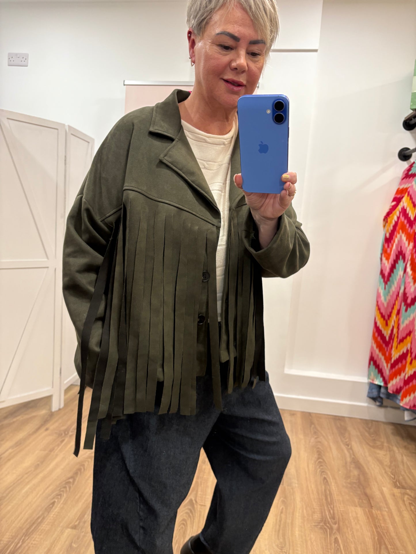 Fringed Suedette Jacket