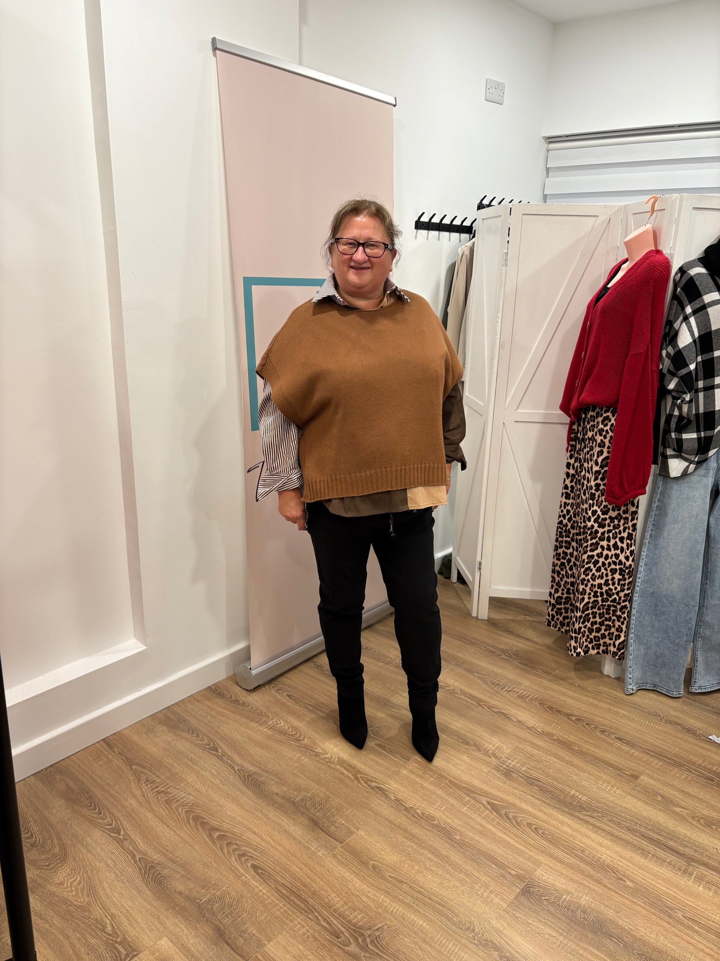 Multi Stripe Design Shirt in Browns