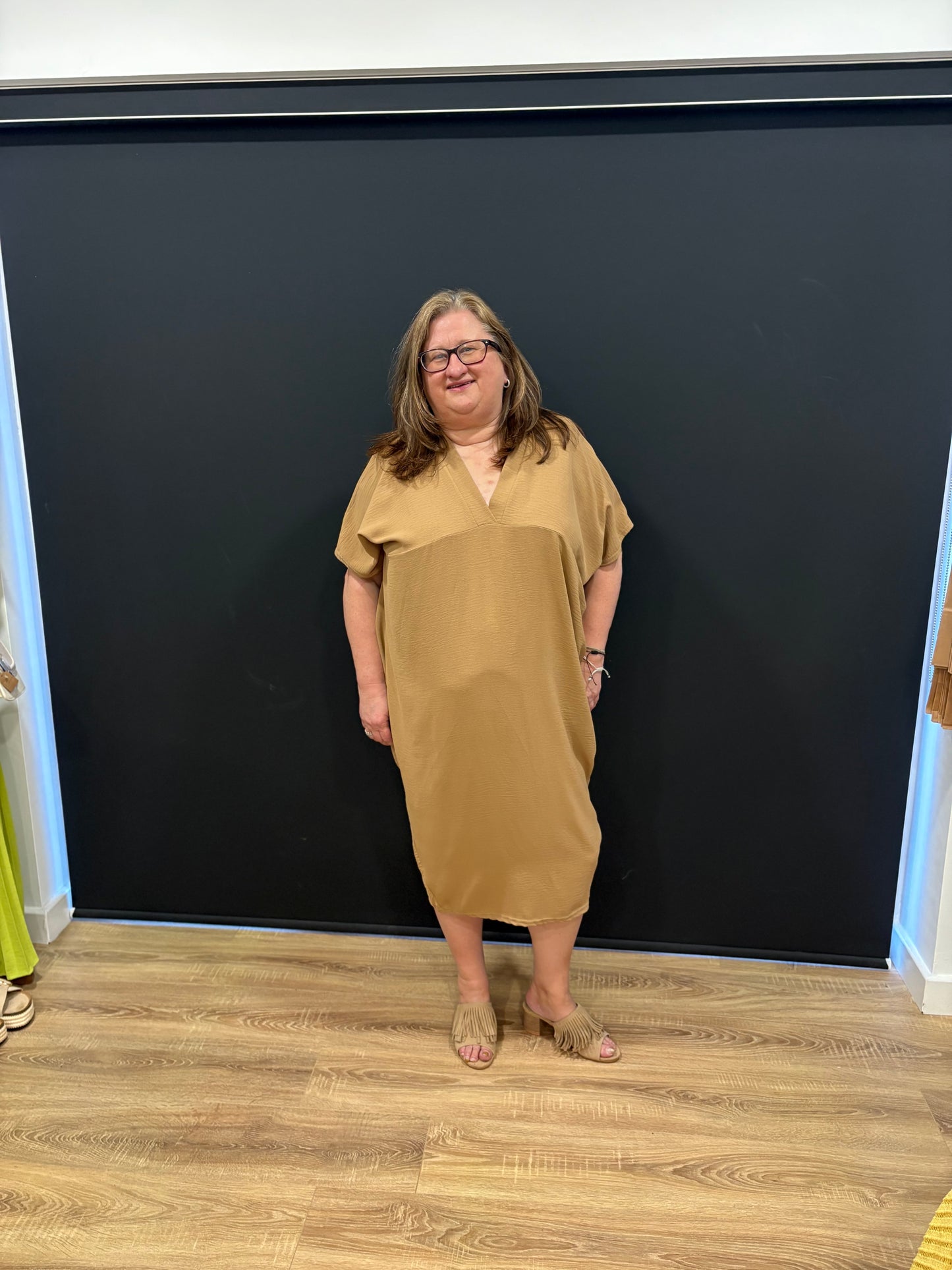 V Neck, Cocoon Dress