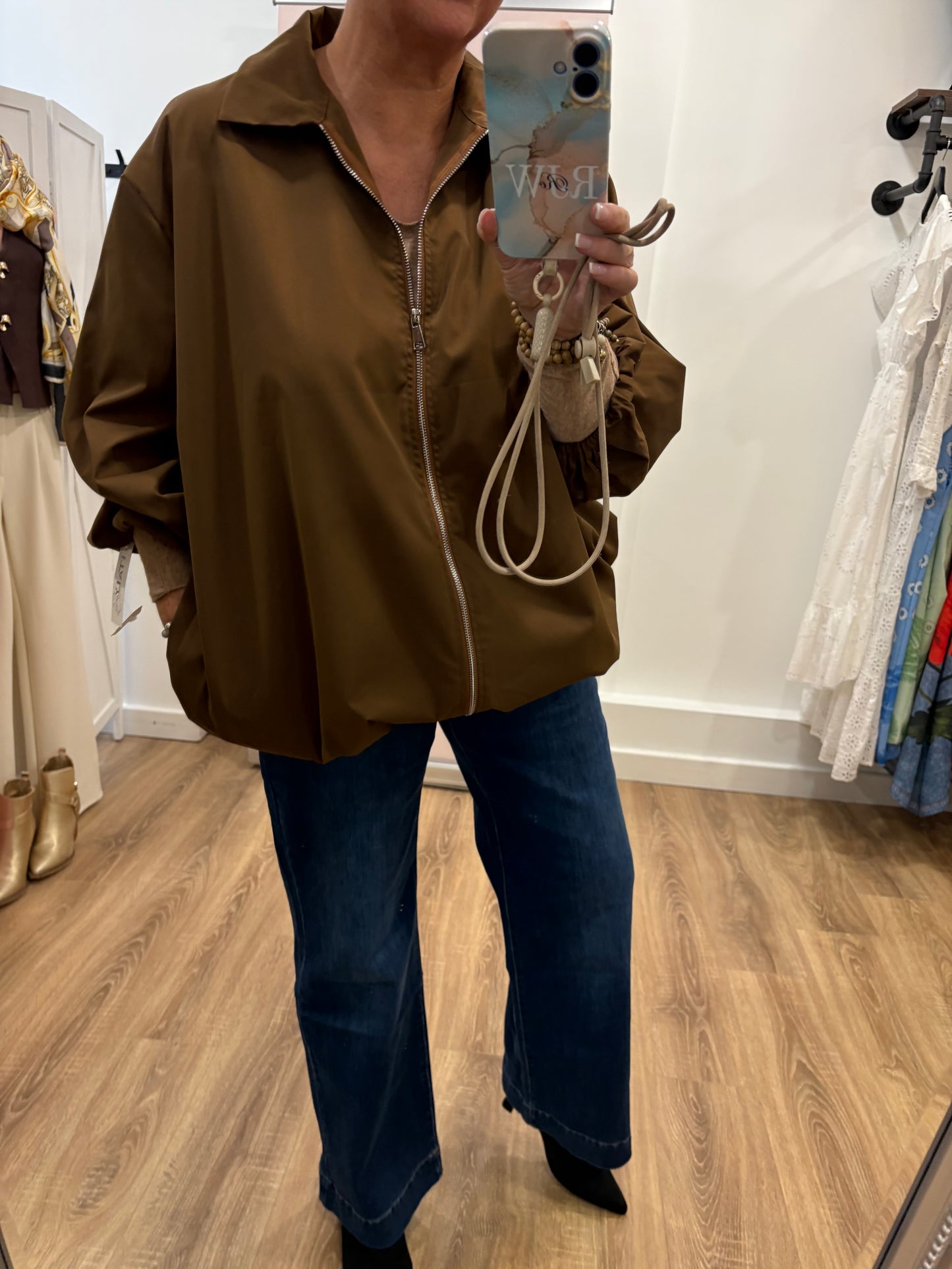 Lightweight Oversized Bomber Jacket