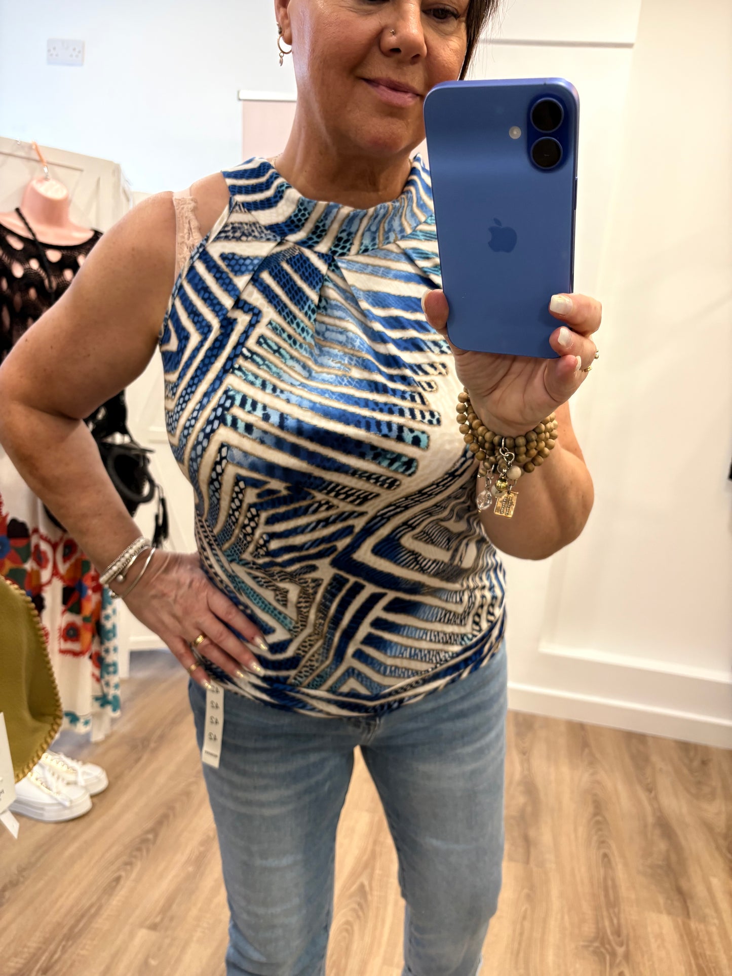 Slinky, Stretchy, Tie Neck Top