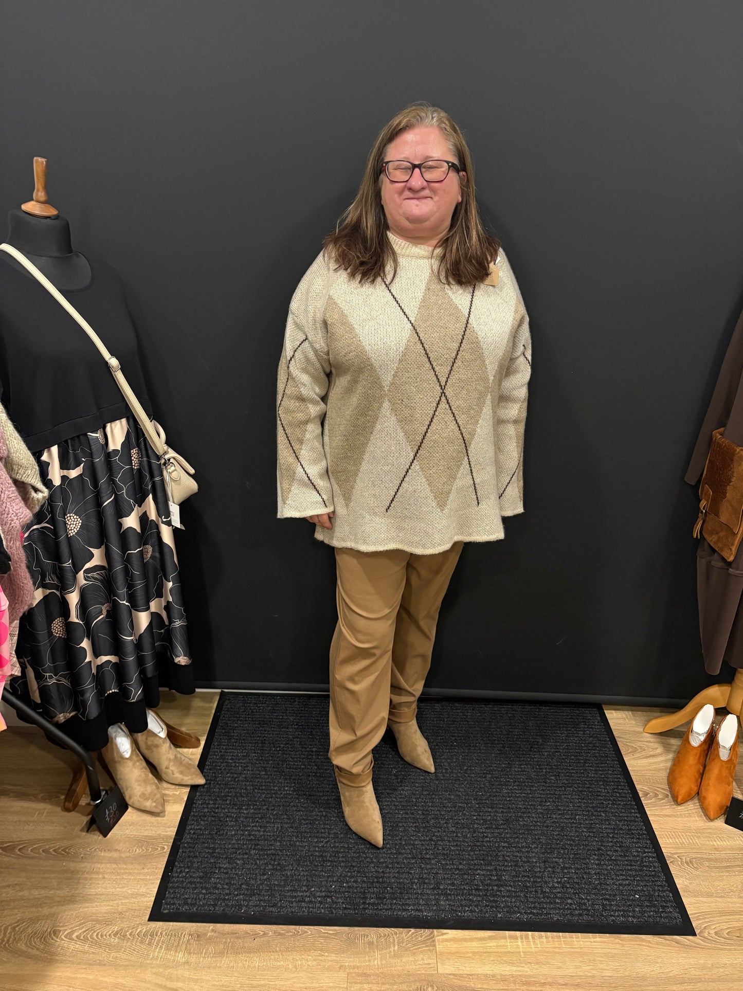 Diamond Design Knit Jumper