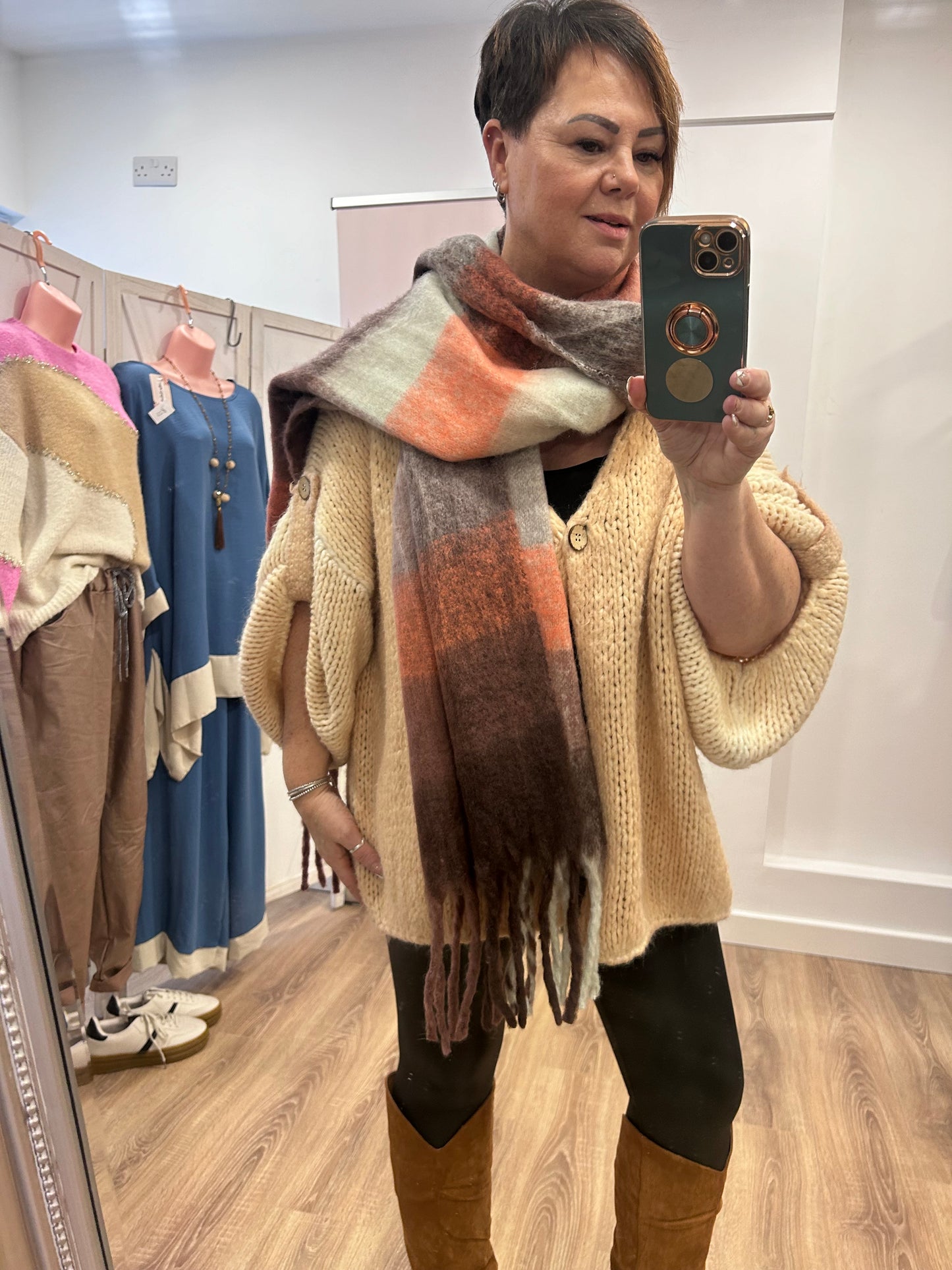 Blanket Style Woolly Scarves