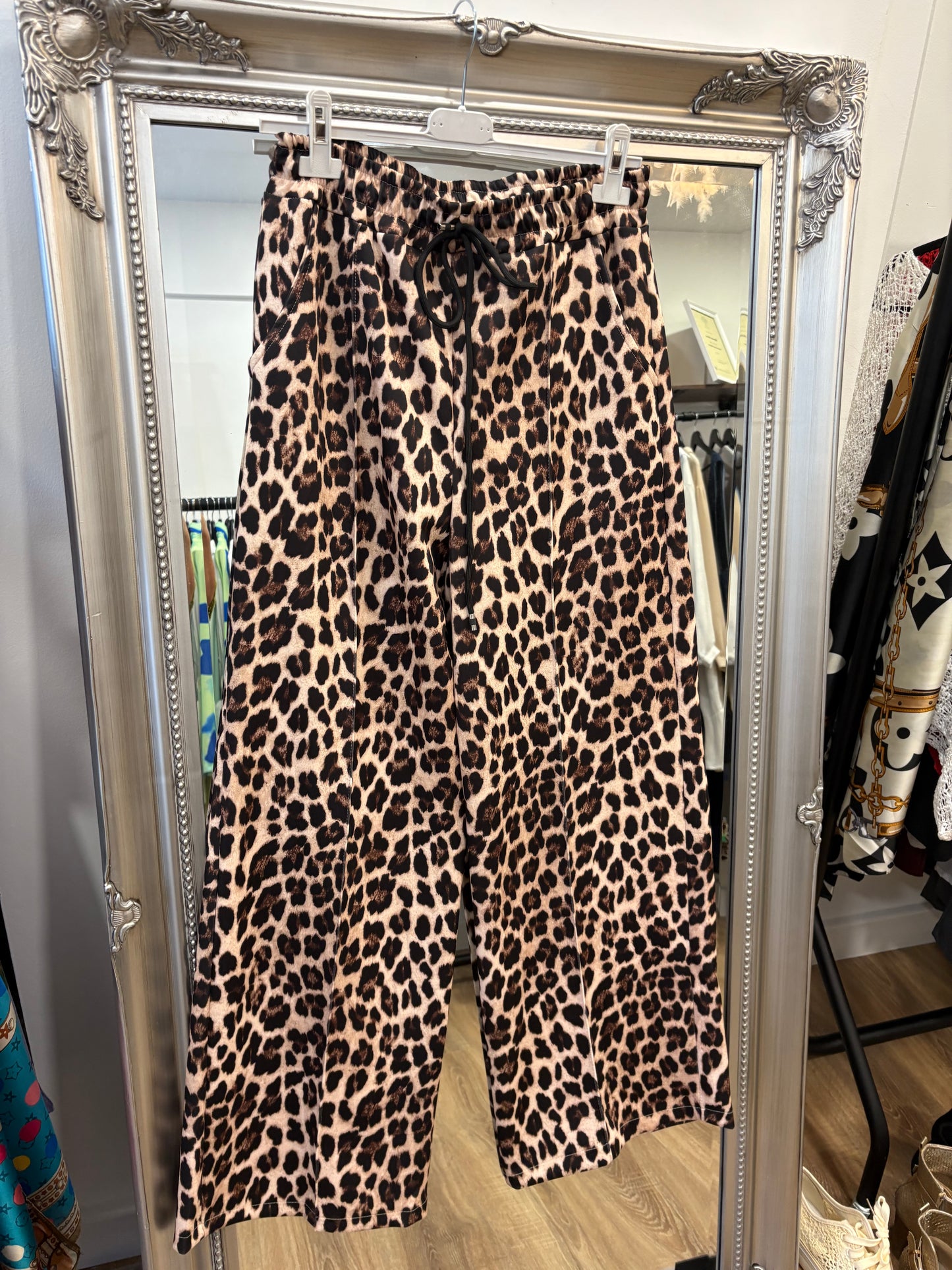 Animal print, Smart, Wide Leg Joggers.