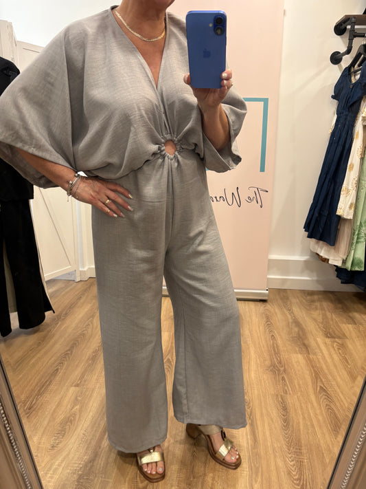 Ring Detail Batwing Jumpsuit