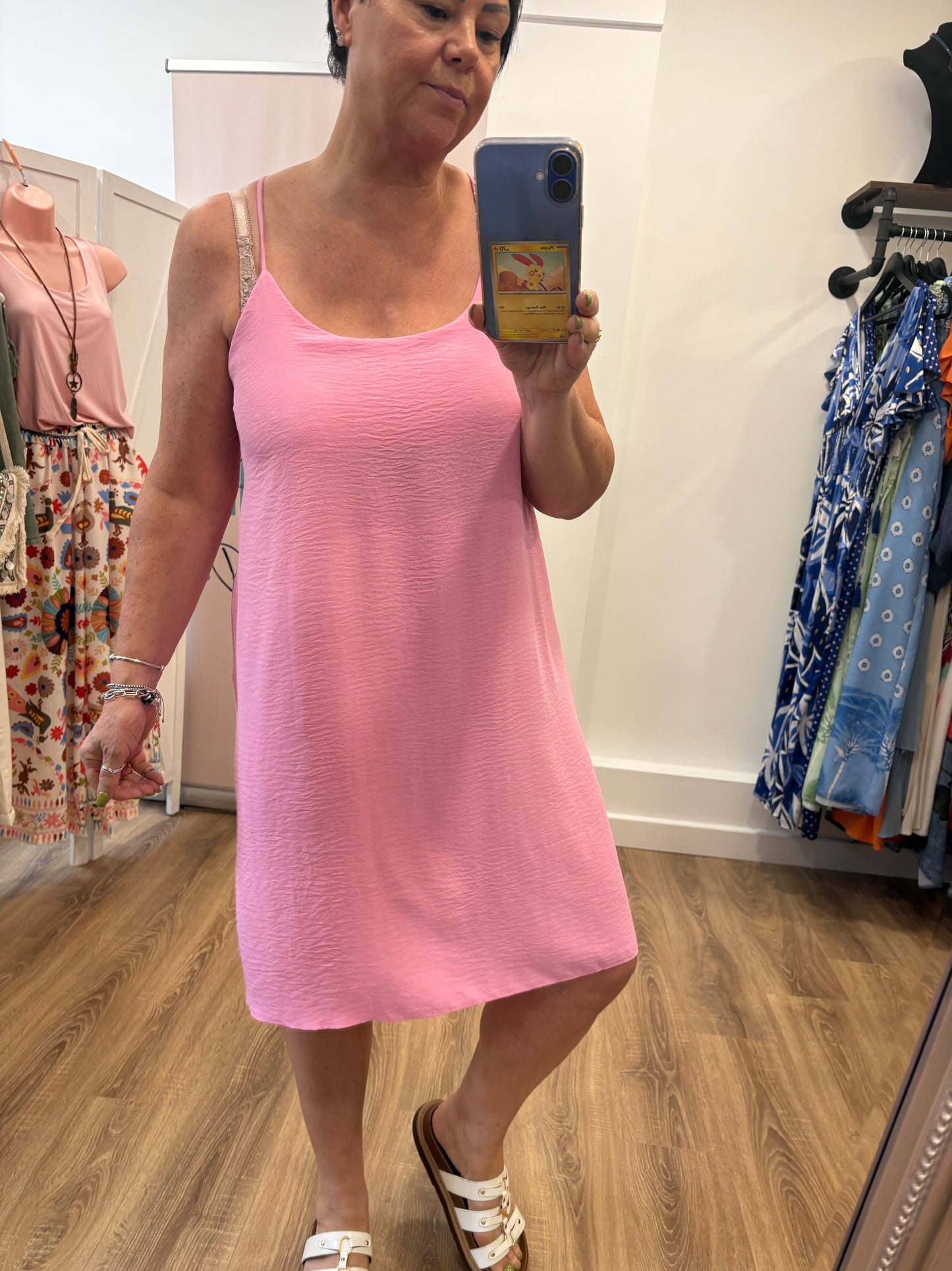 Strappy Midi Slip Dress