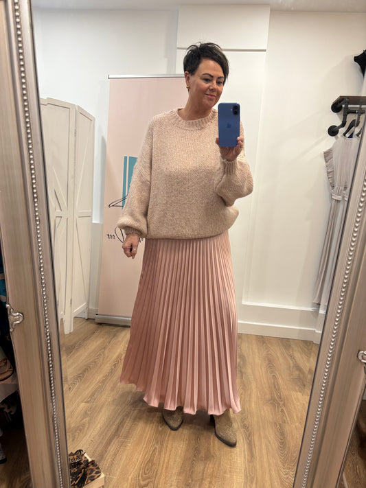 Plain, Soft, Slouchy Jumper with Balloon Sleeve