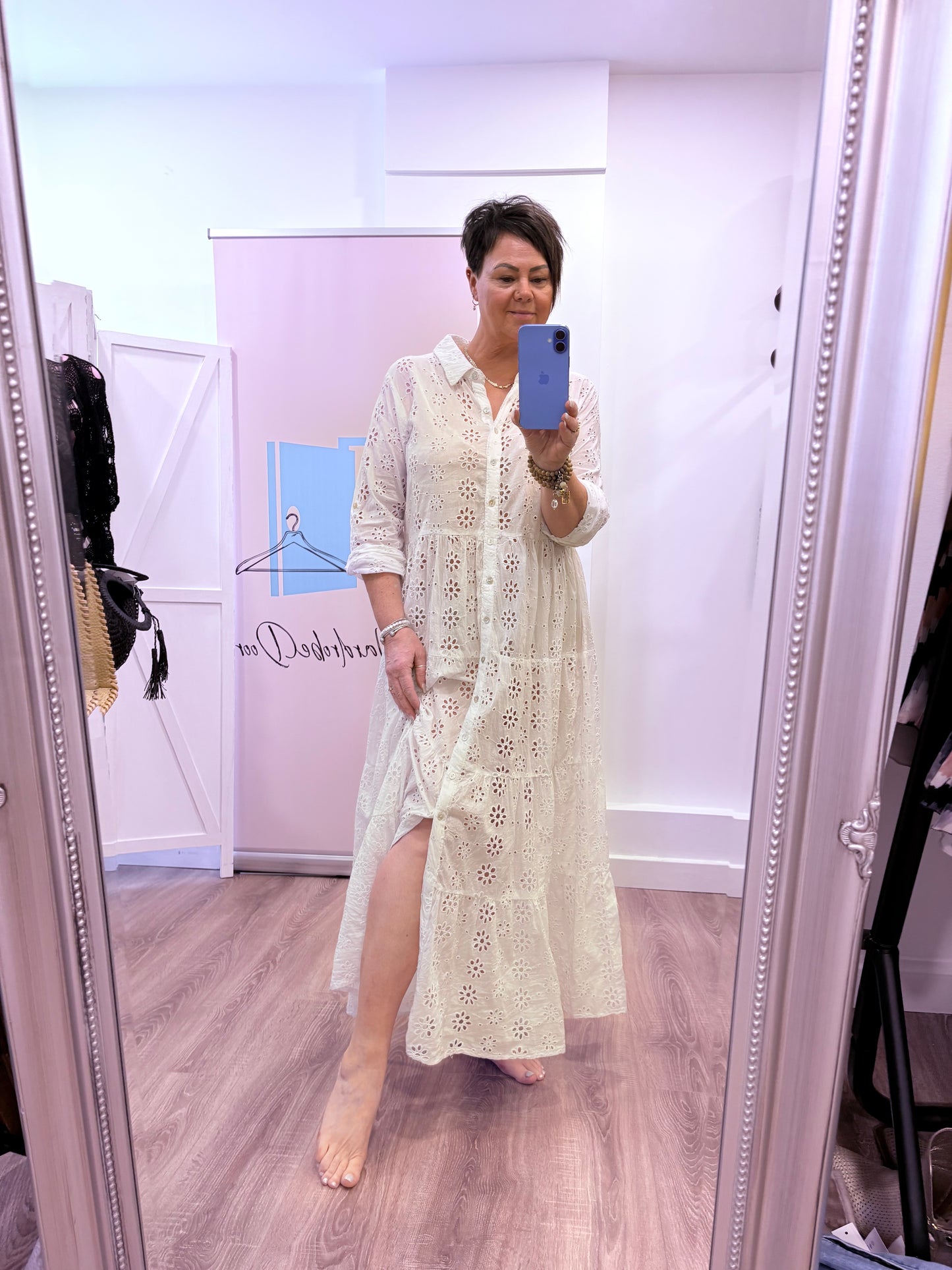 Broderie Anglais Maxi Dress