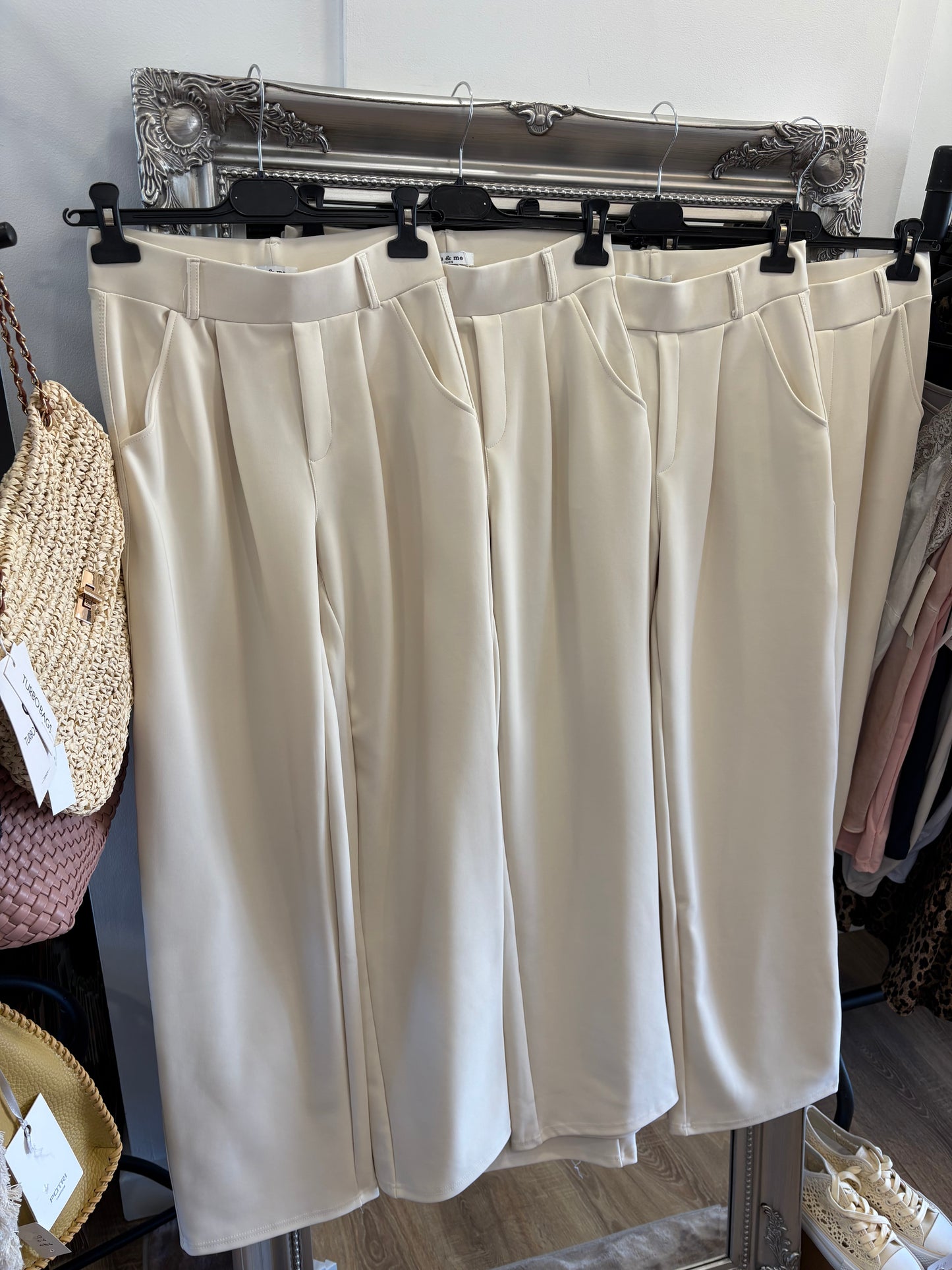 Wide Leg Scuba Stretch Trouser