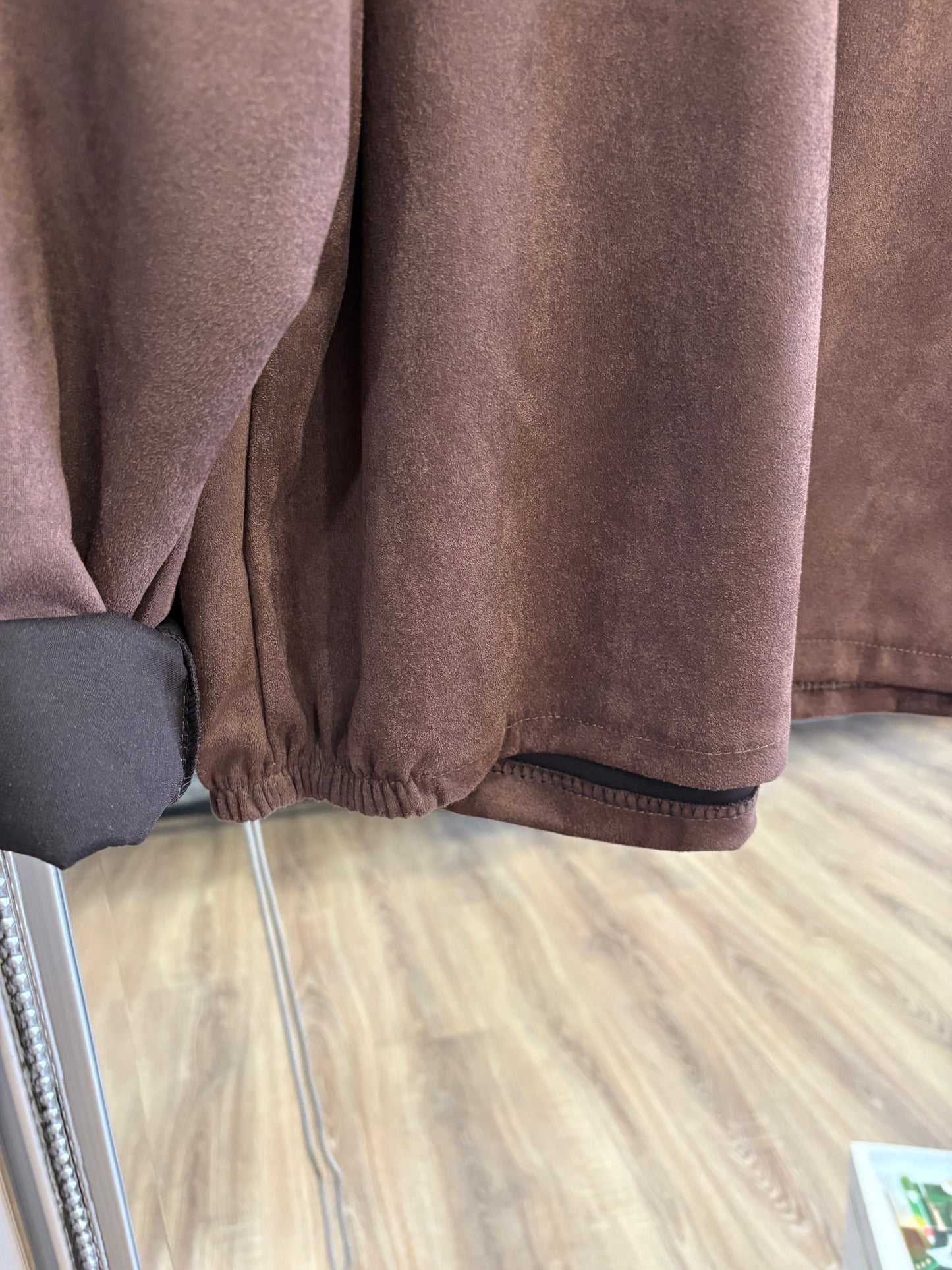 Stretchy suedette Cropped Jacket