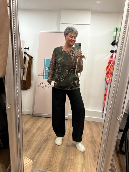 Lined Mesh Top