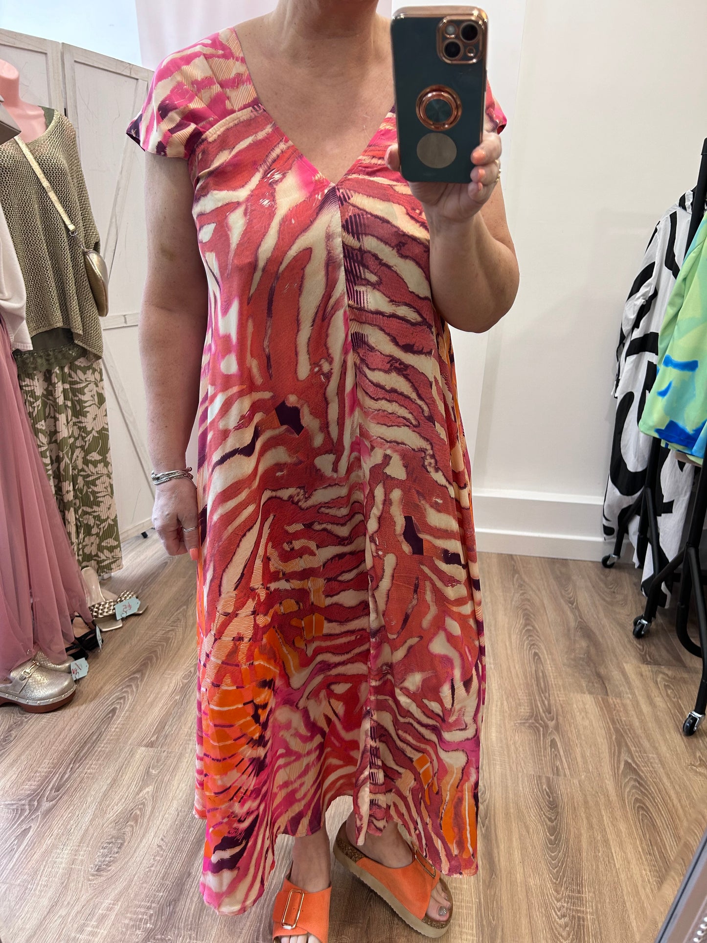 Hand Crafted, Vintage Silk Maxi Dress