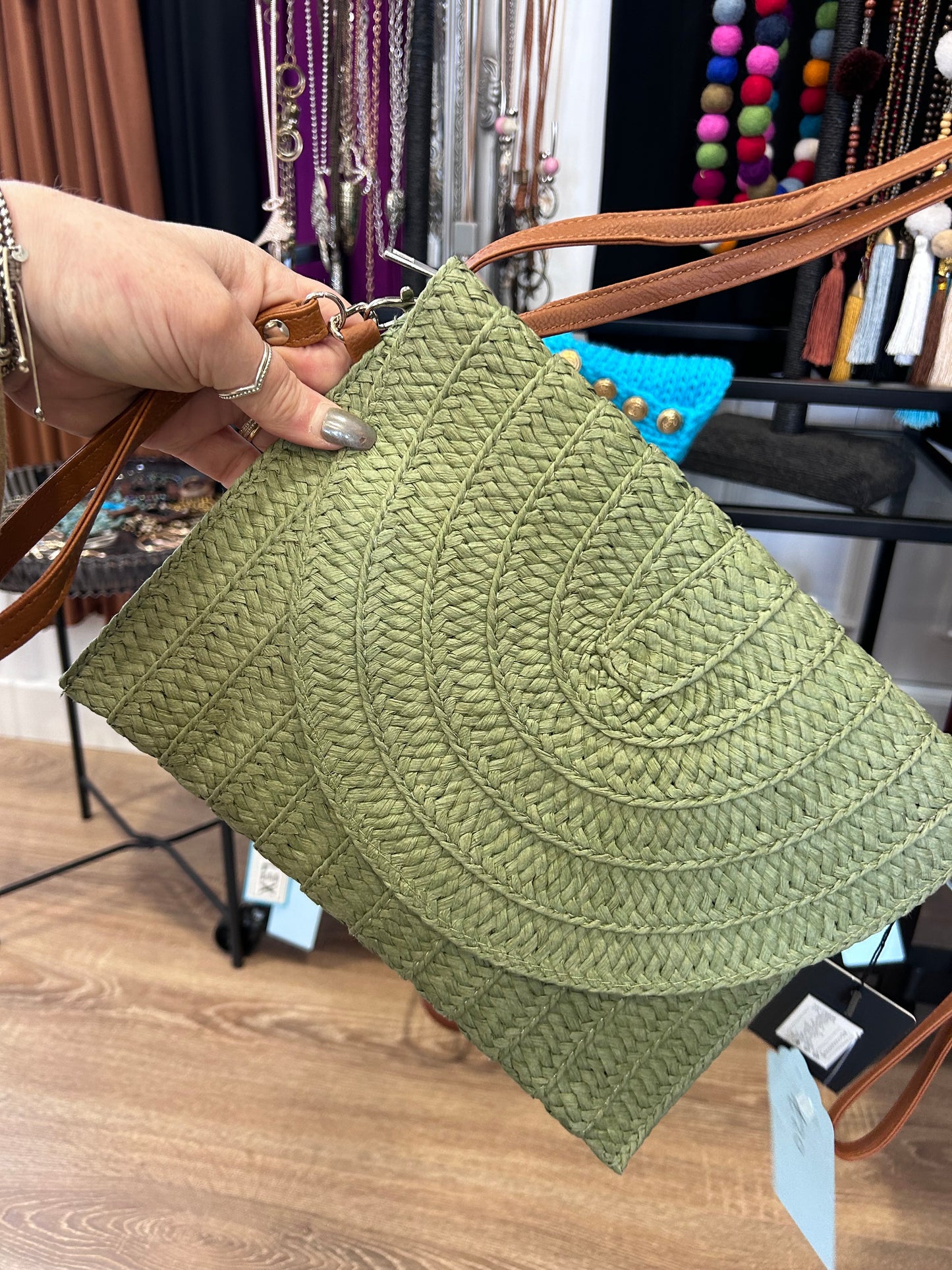 Rattan Clutch Bag