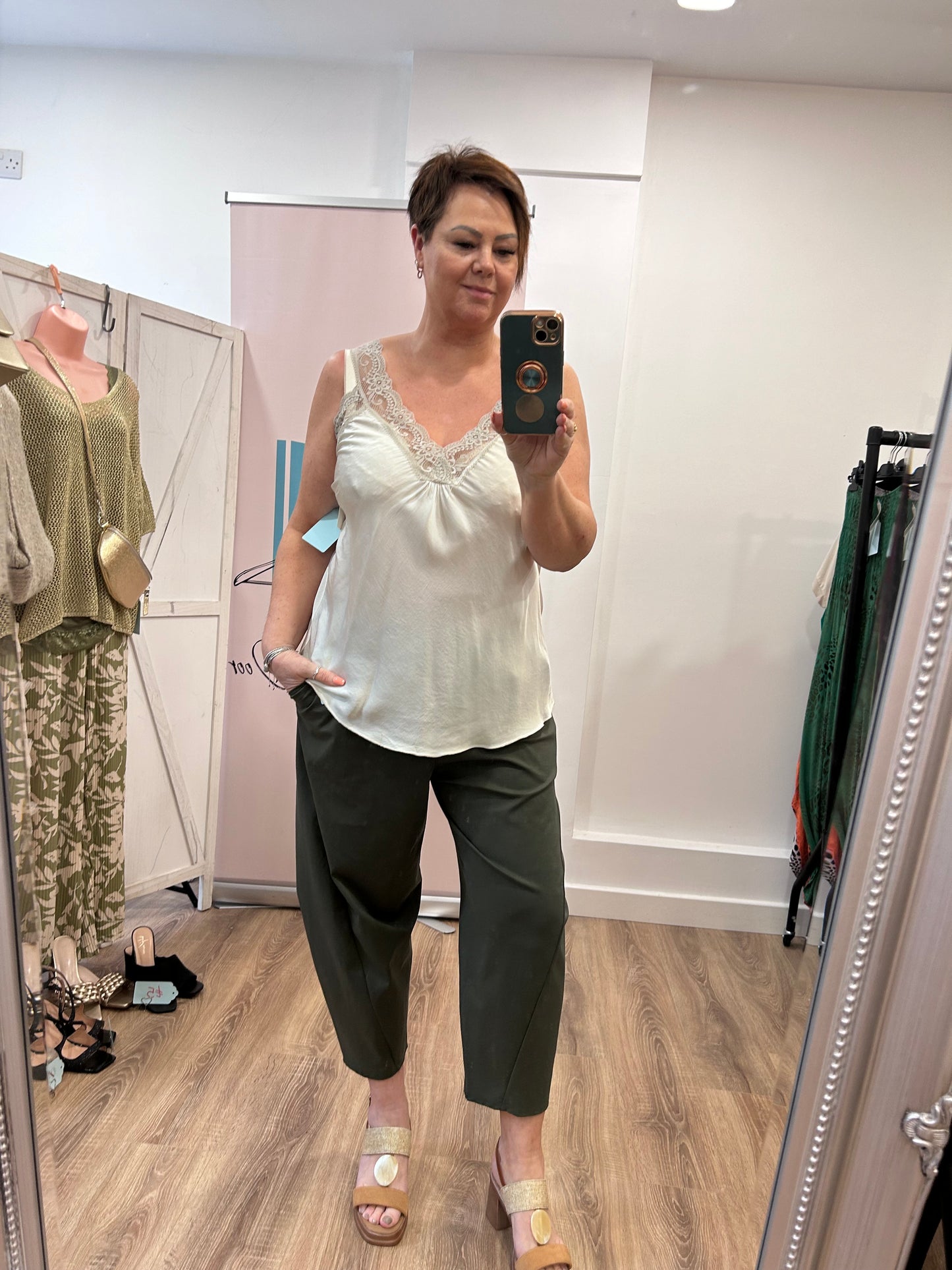 Silky Lace Cami Top