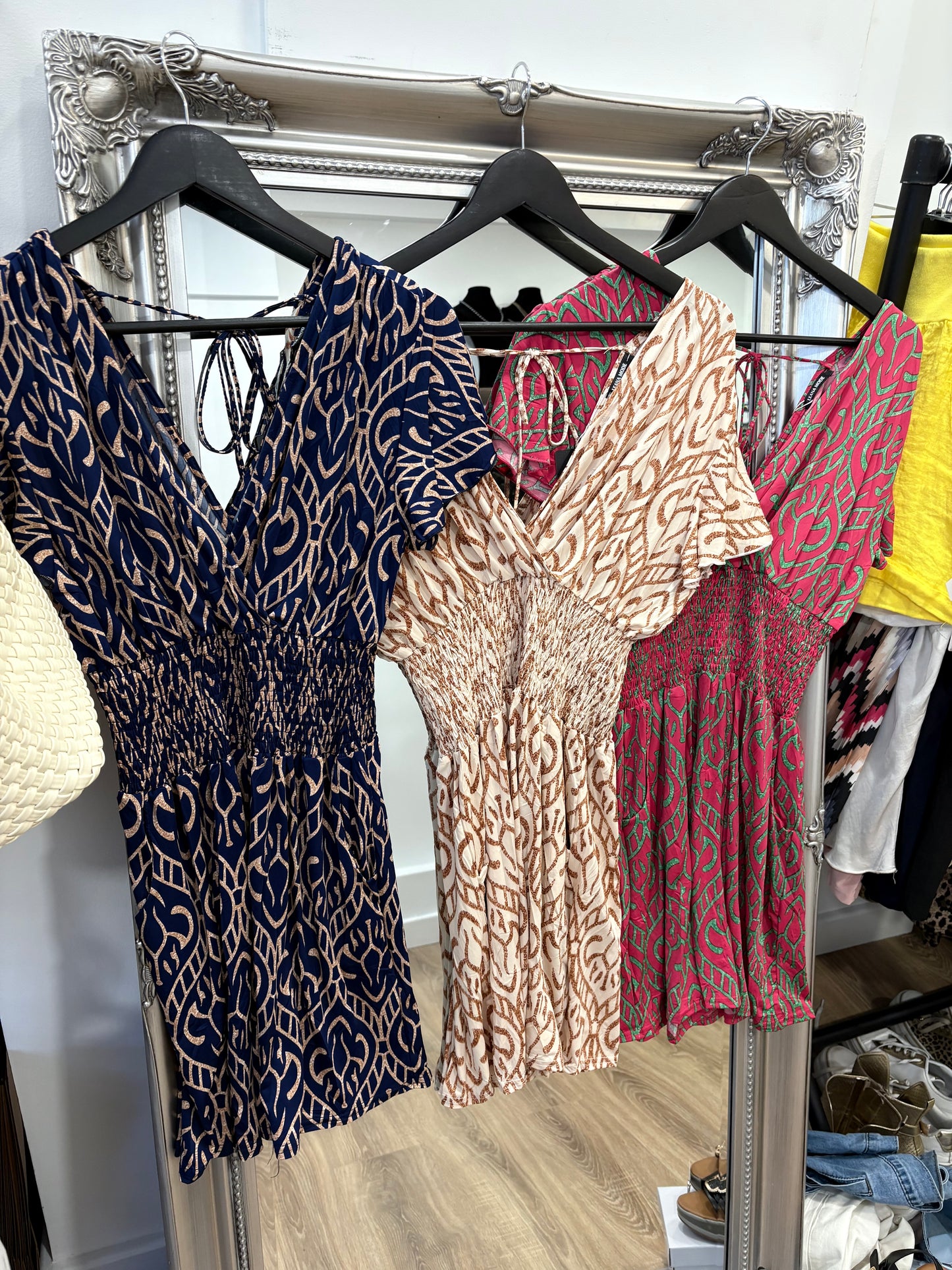 Slinky, Stretch, Tile Print Playsuit