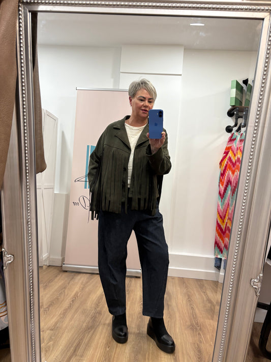 Fringed Suedette Jacket