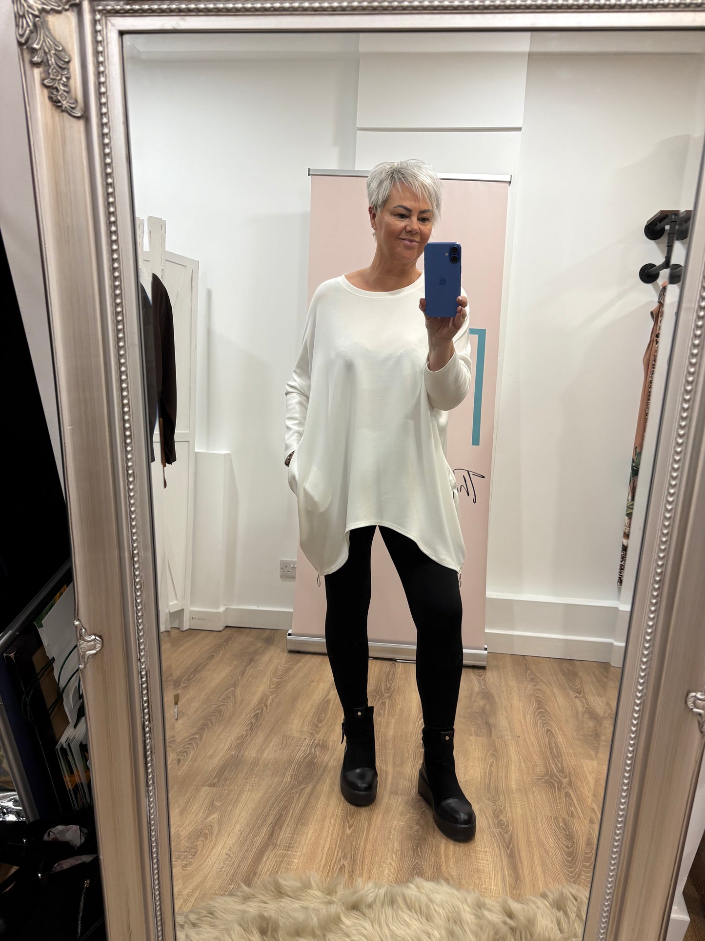 Plain Zip Side Sweatshirt