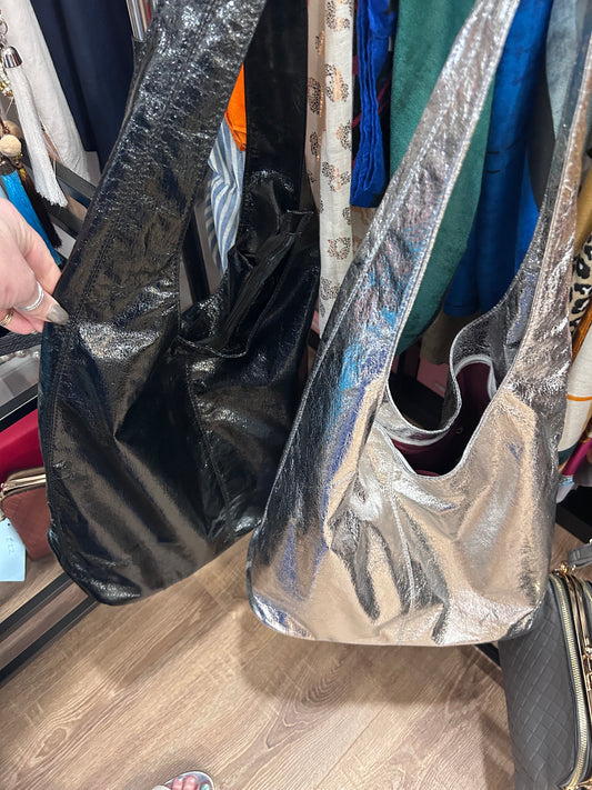 Large Metallic Slouch/Beach Bag