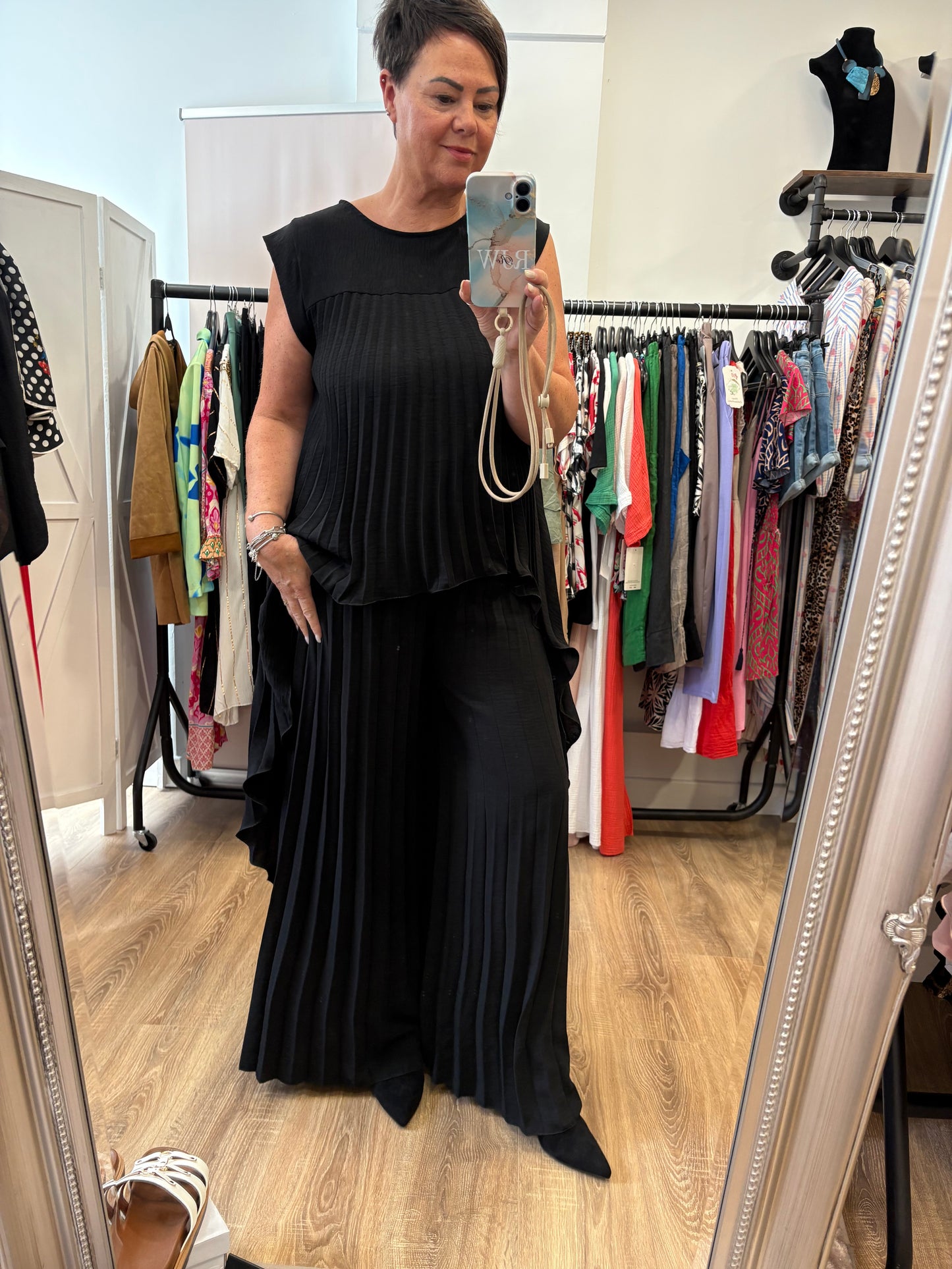 Pleated Trouser Set