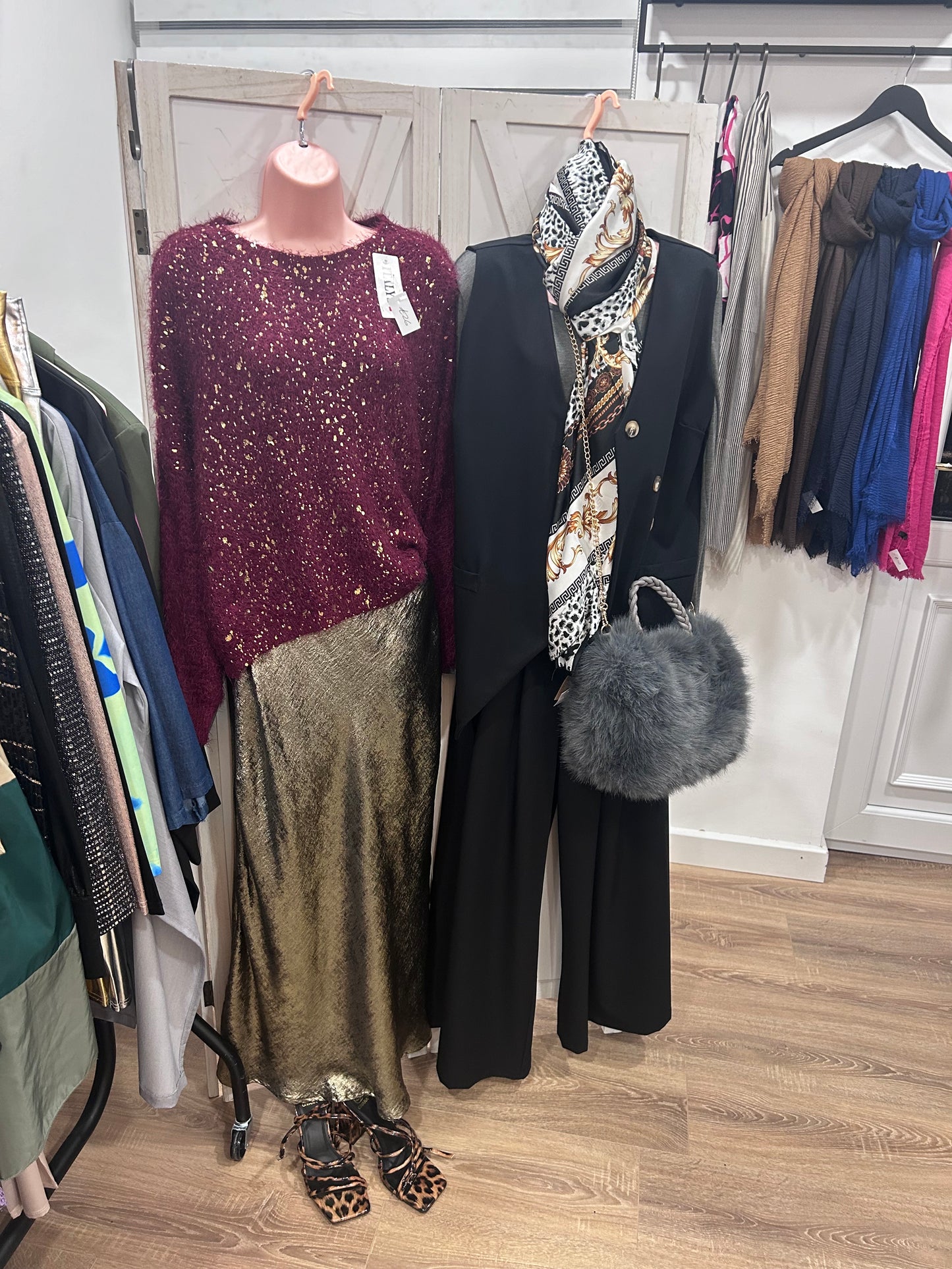 Belted Wide Leg Trouser