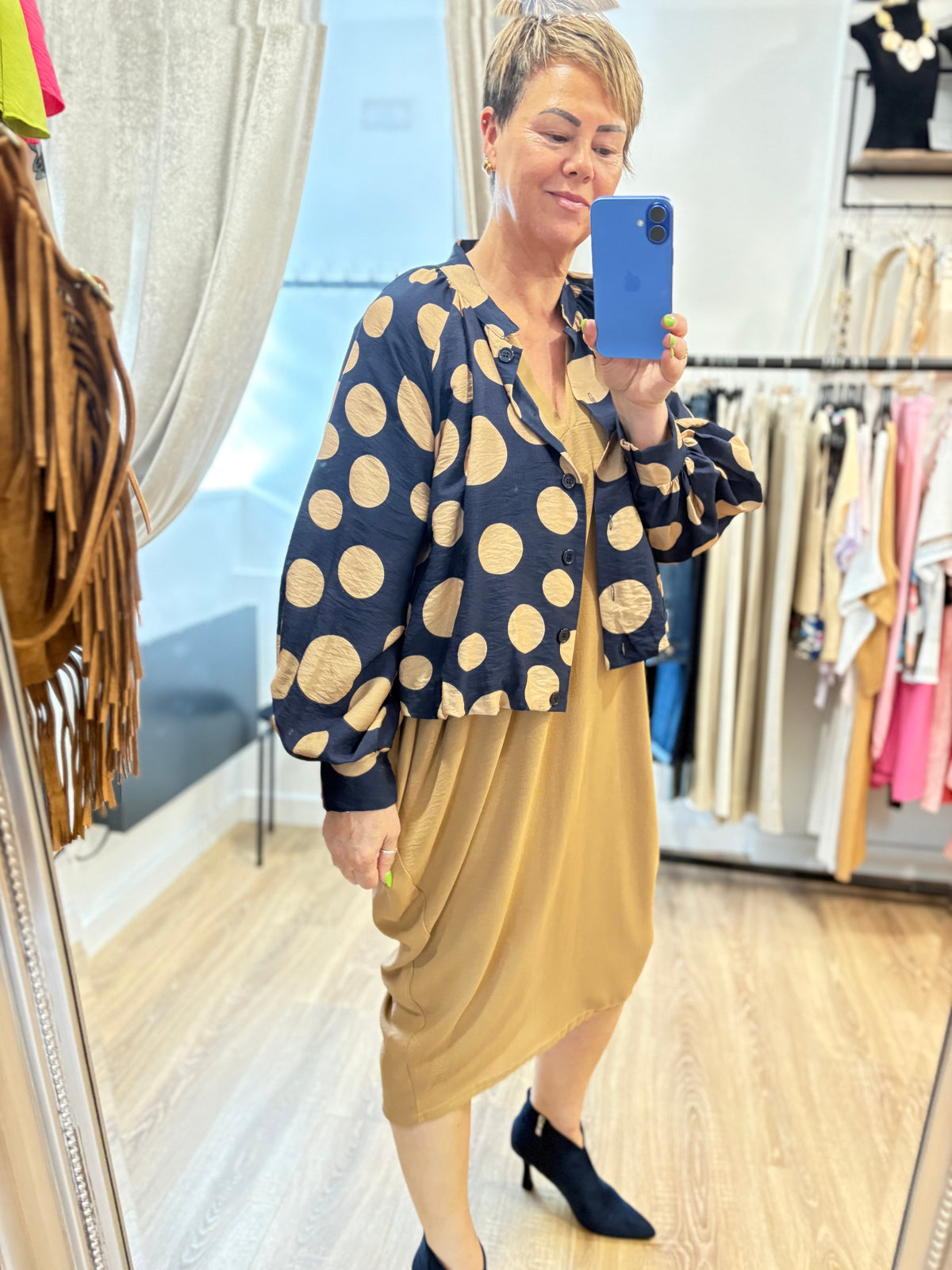 V Neck, Cocoon Dress