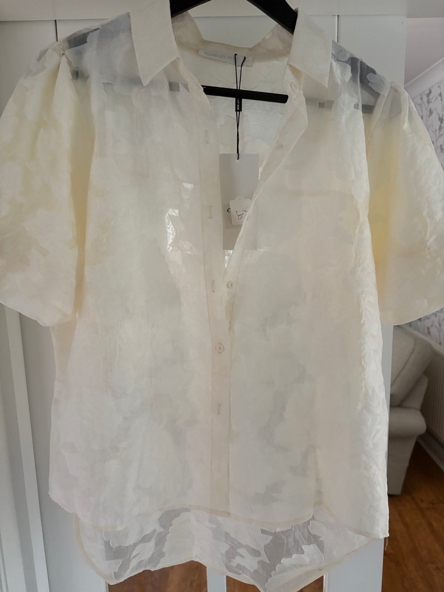 Organza Flower Design Shirt