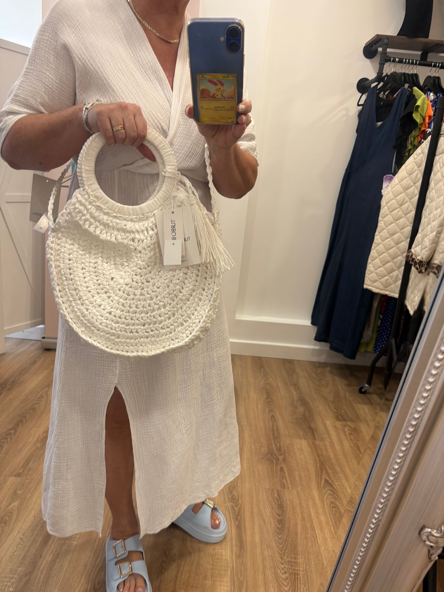 Cheesecloth Wrap Maxi Dress