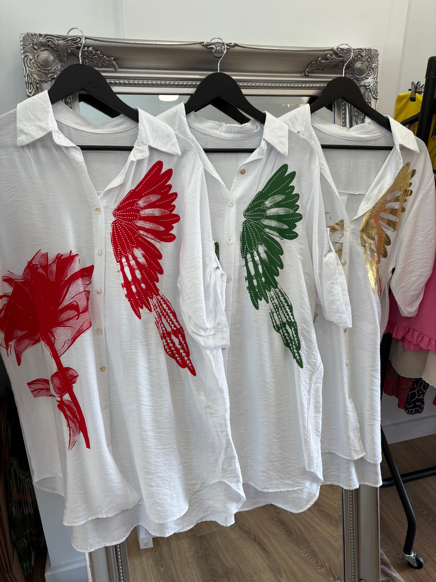 Longline Flowerbird Shirt