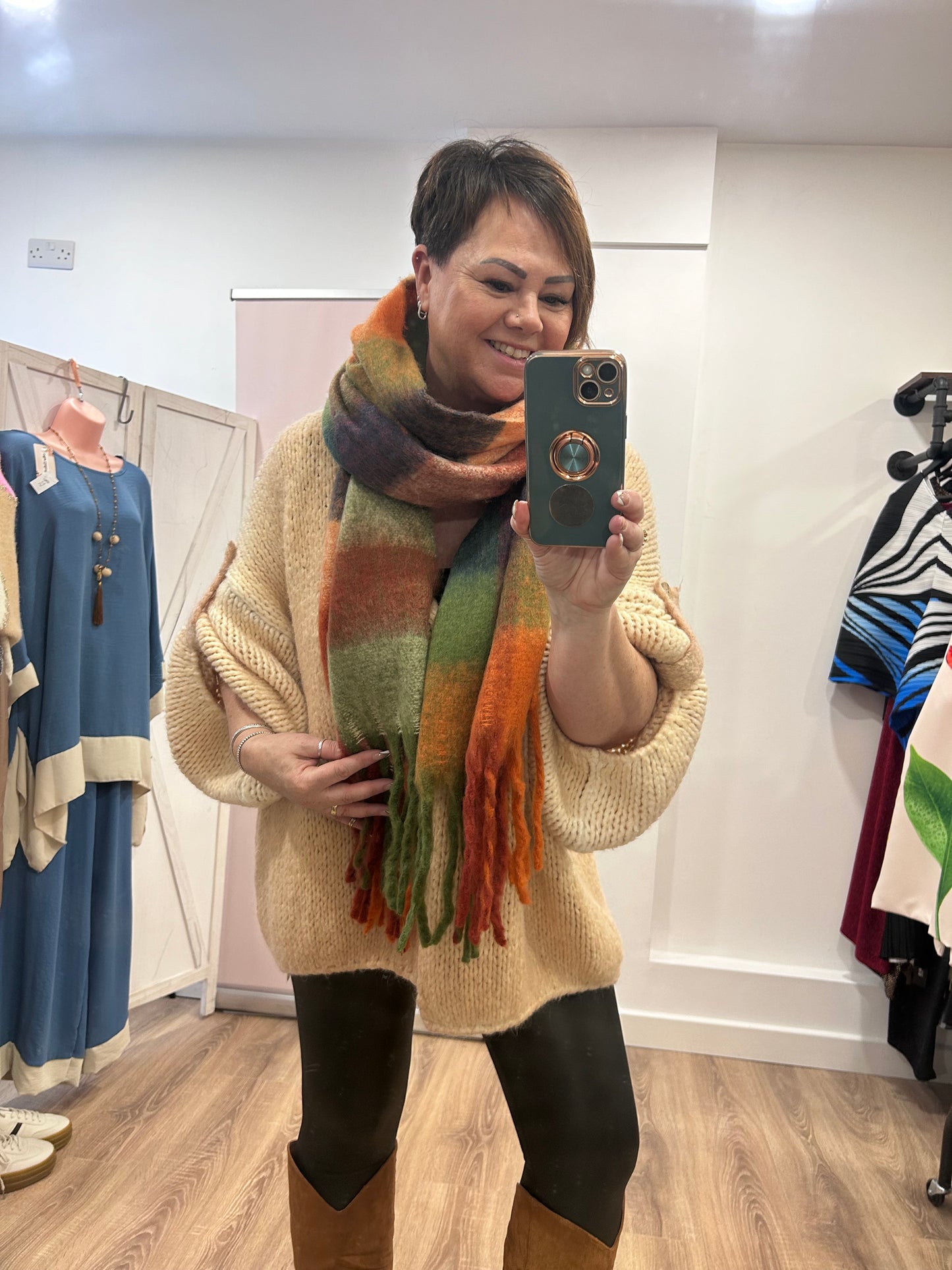Blanket Style Woolly Scarves