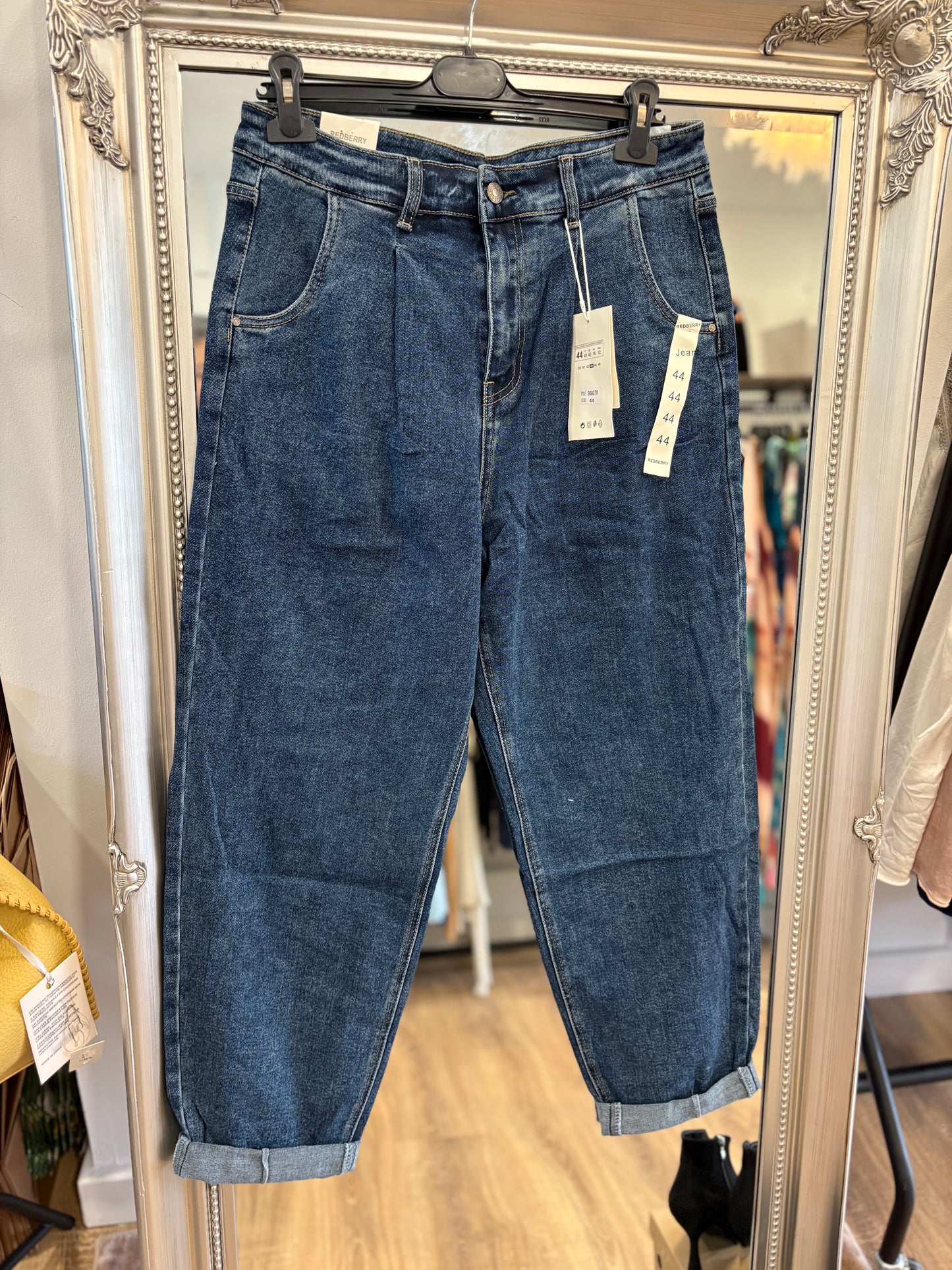 Dark Denim Barrel Jeans