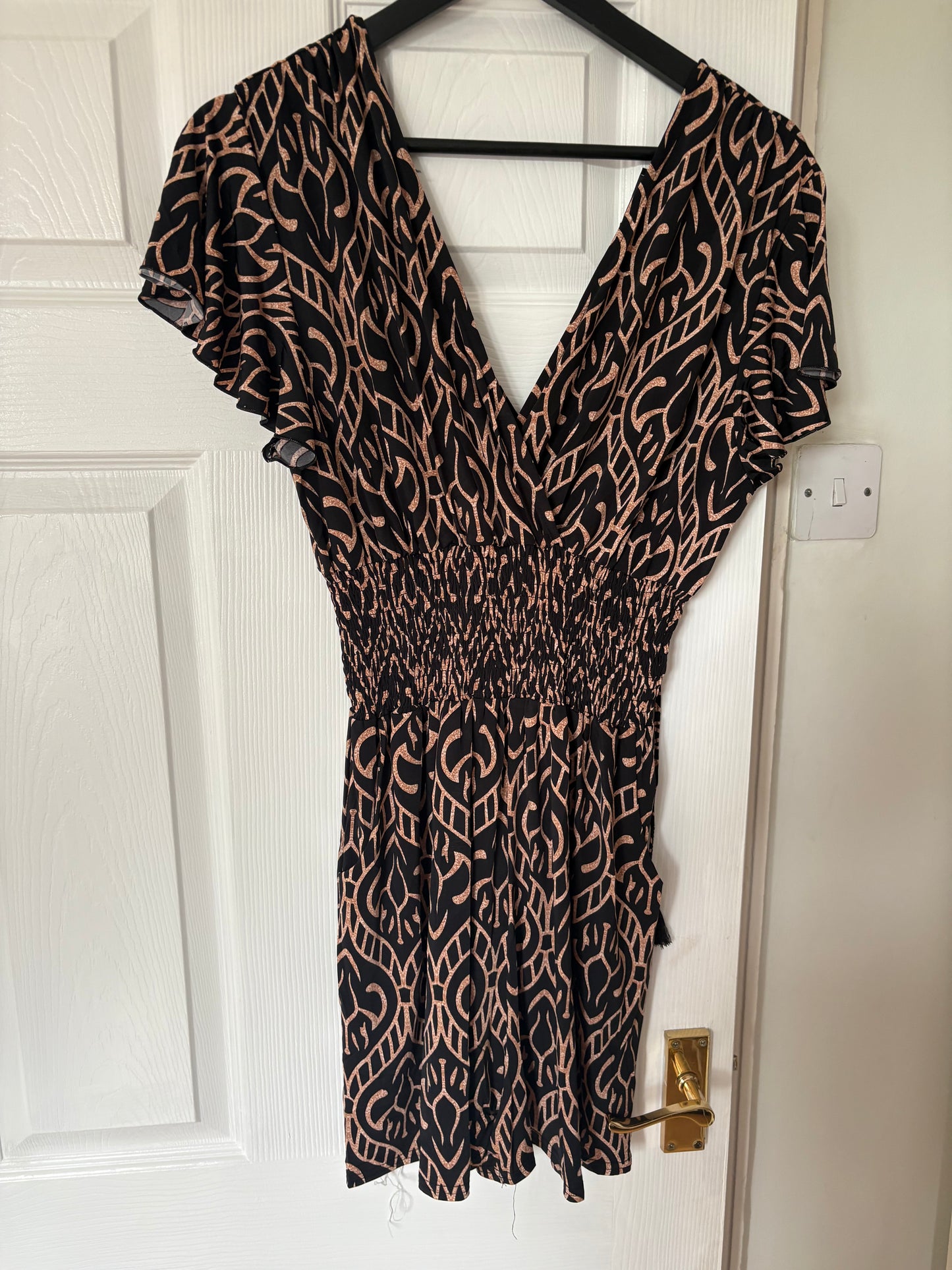 Slinky, Stretch, Tile Print Playsuit
