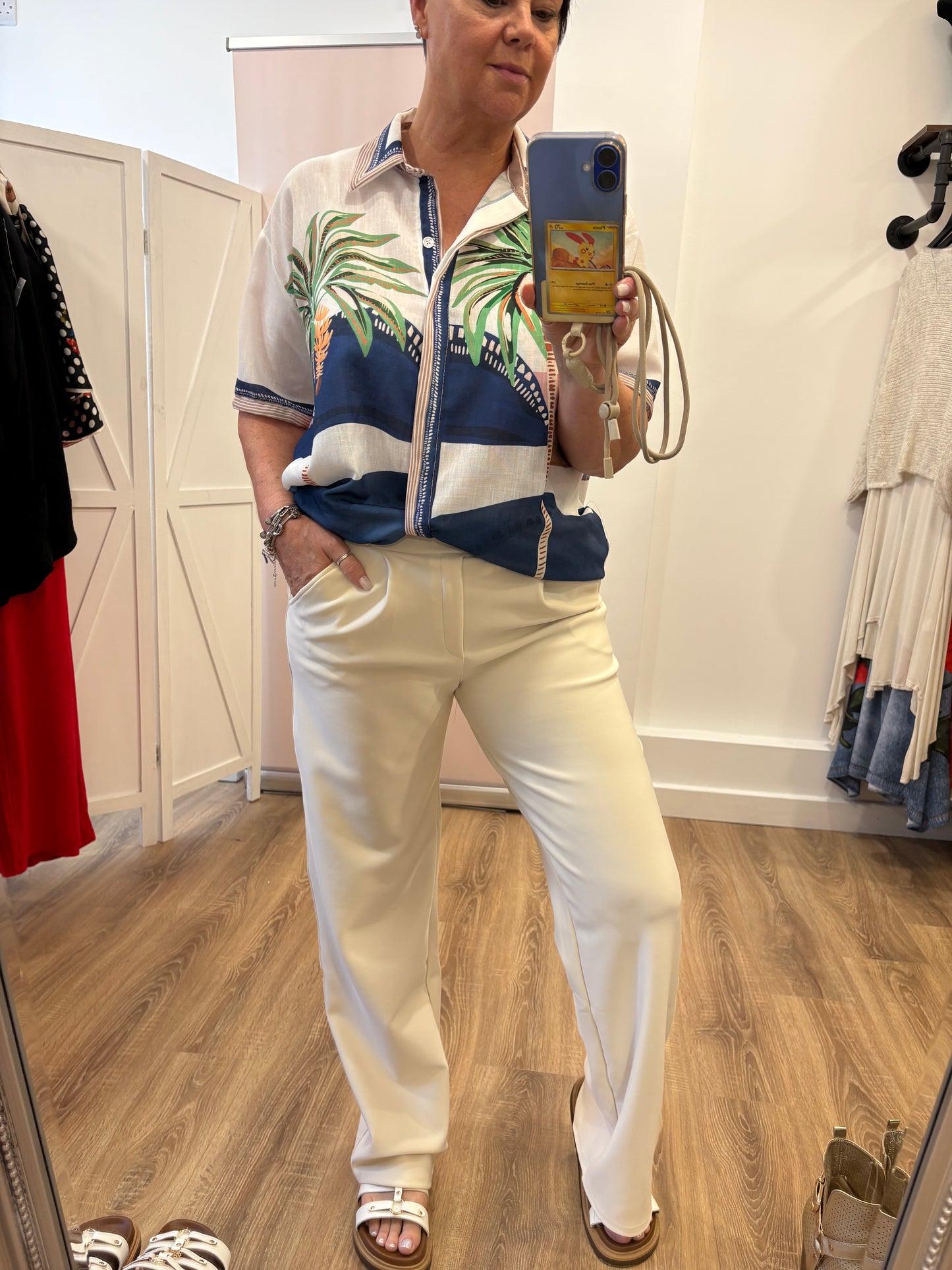 Wide Leg Scuba Stretch Trouser
