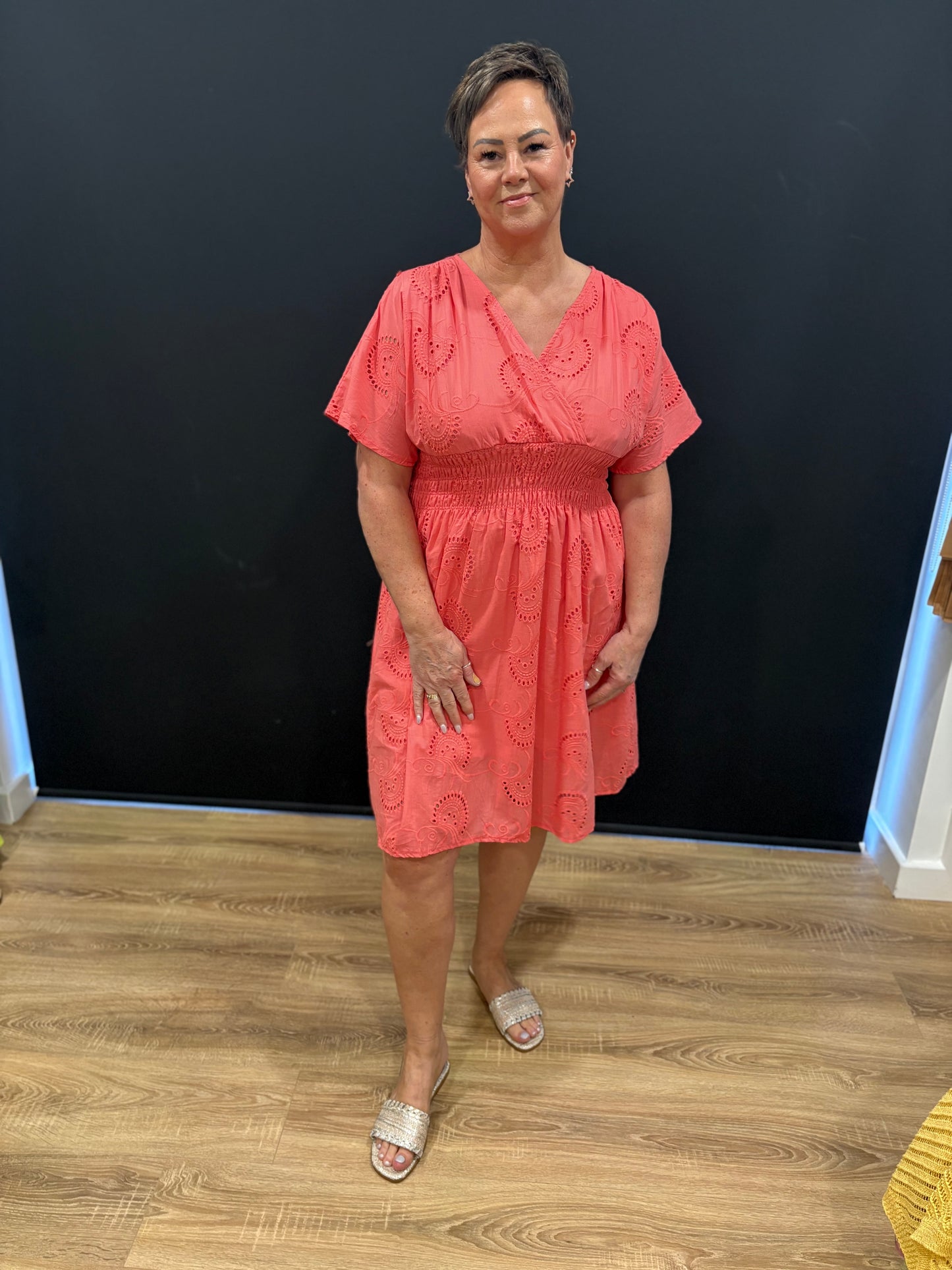 Broderie Anglaise Midi Dress