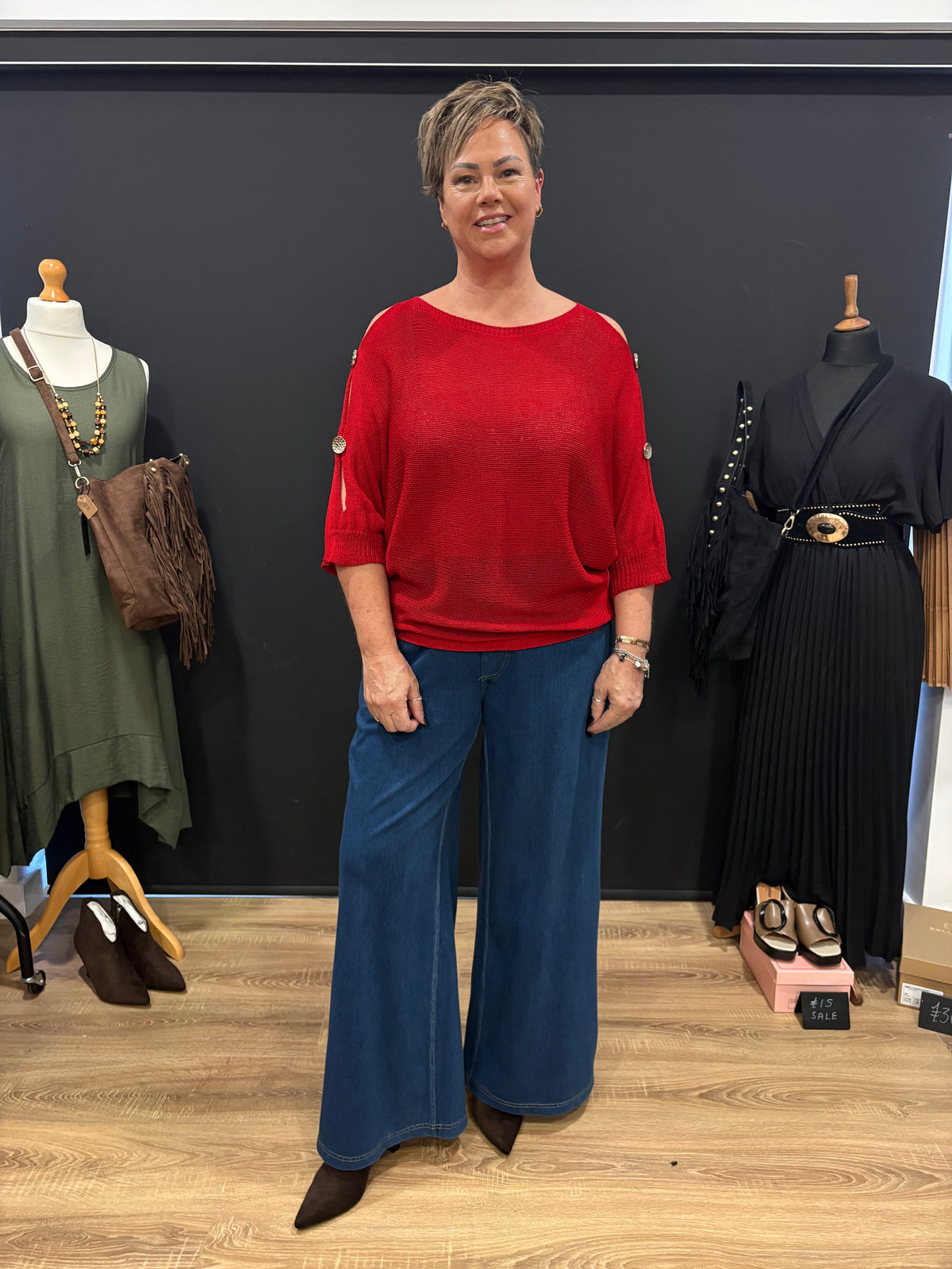 Button Sleeve Lightweight Jumper