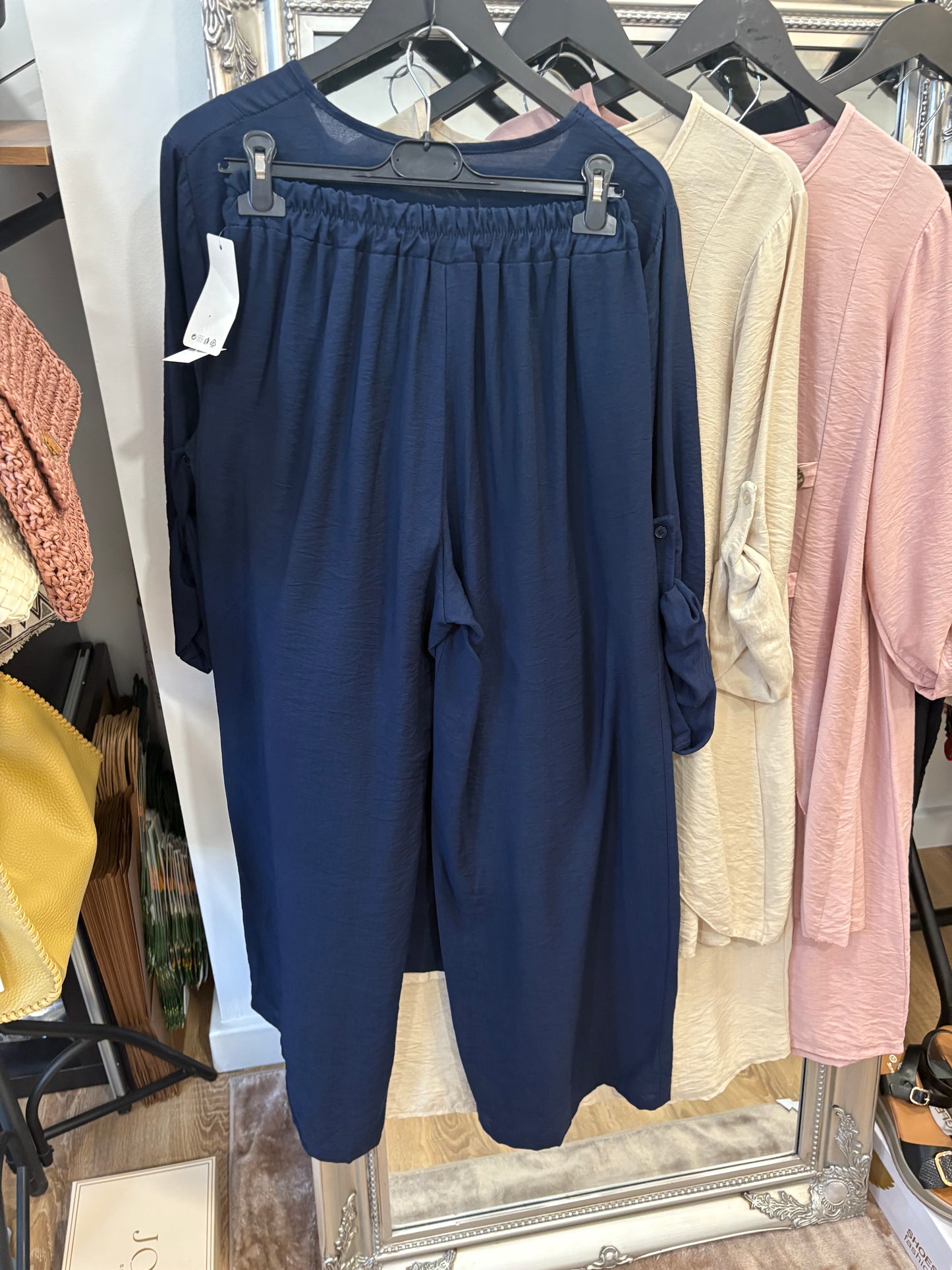Button Detail Trouser Set