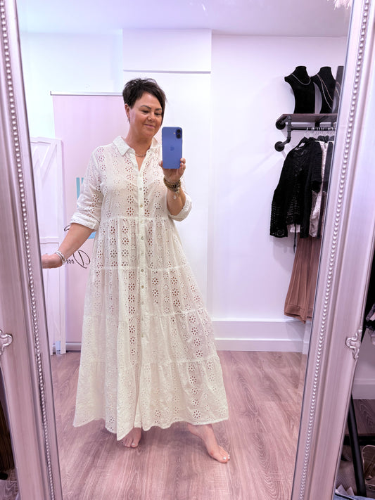 Broderie Anglais Maxi Dress