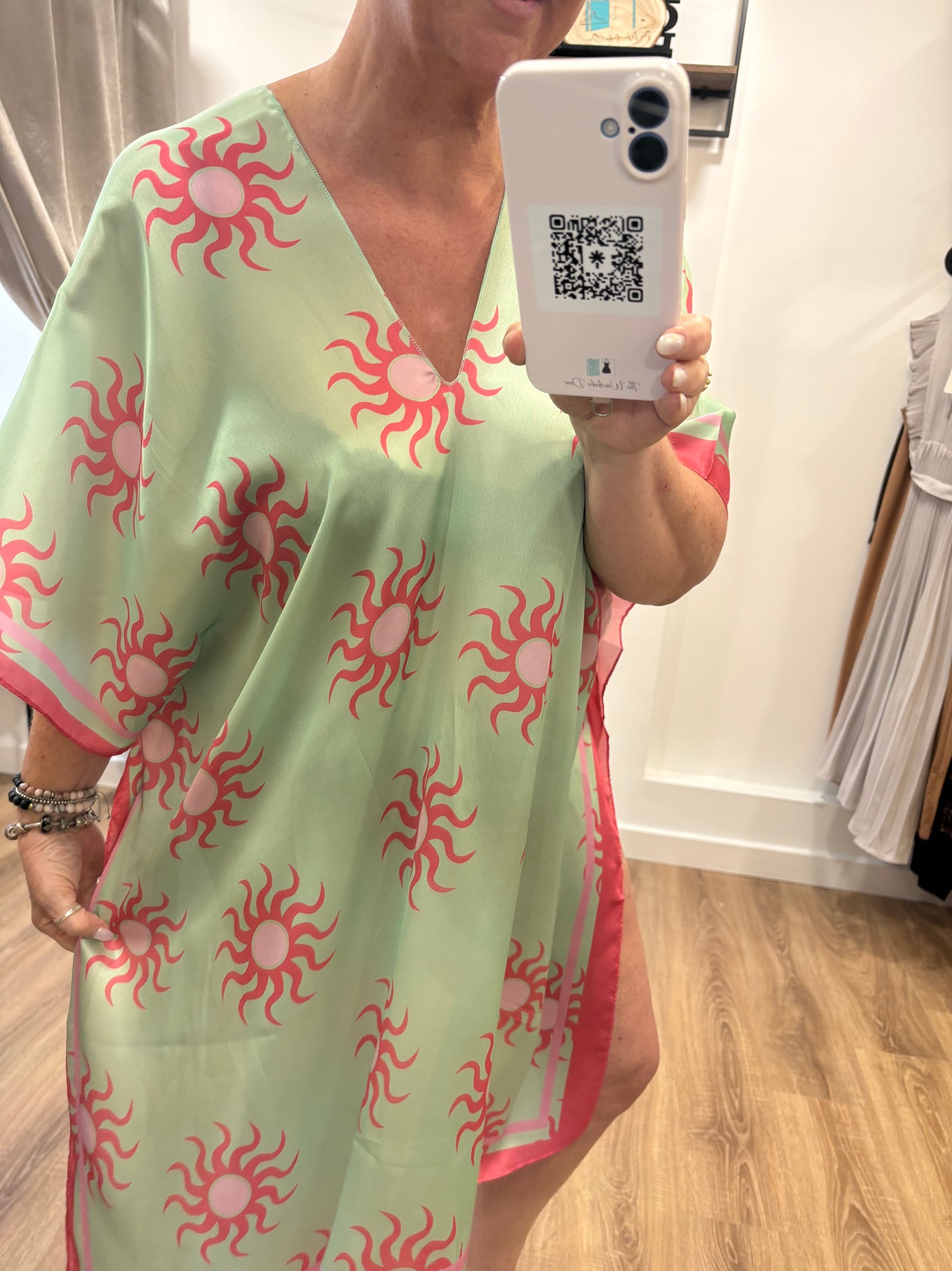 Sun Print Silk kaftan
