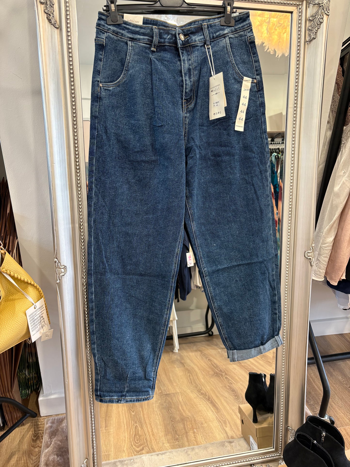 Dark Denim Barrel Jeans