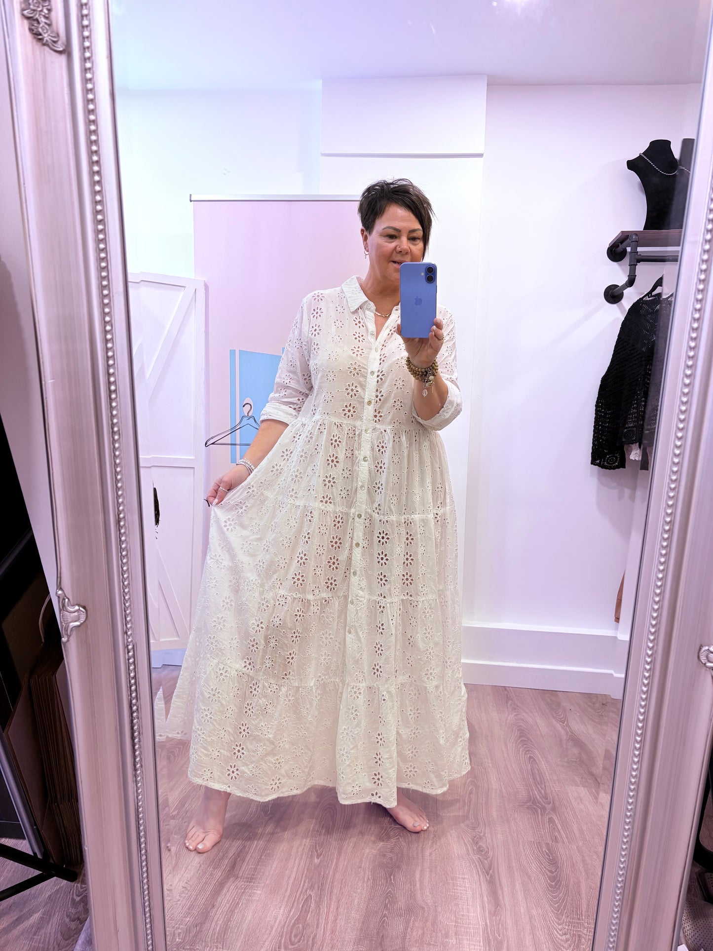 Broderie Anglais Maxi Dress