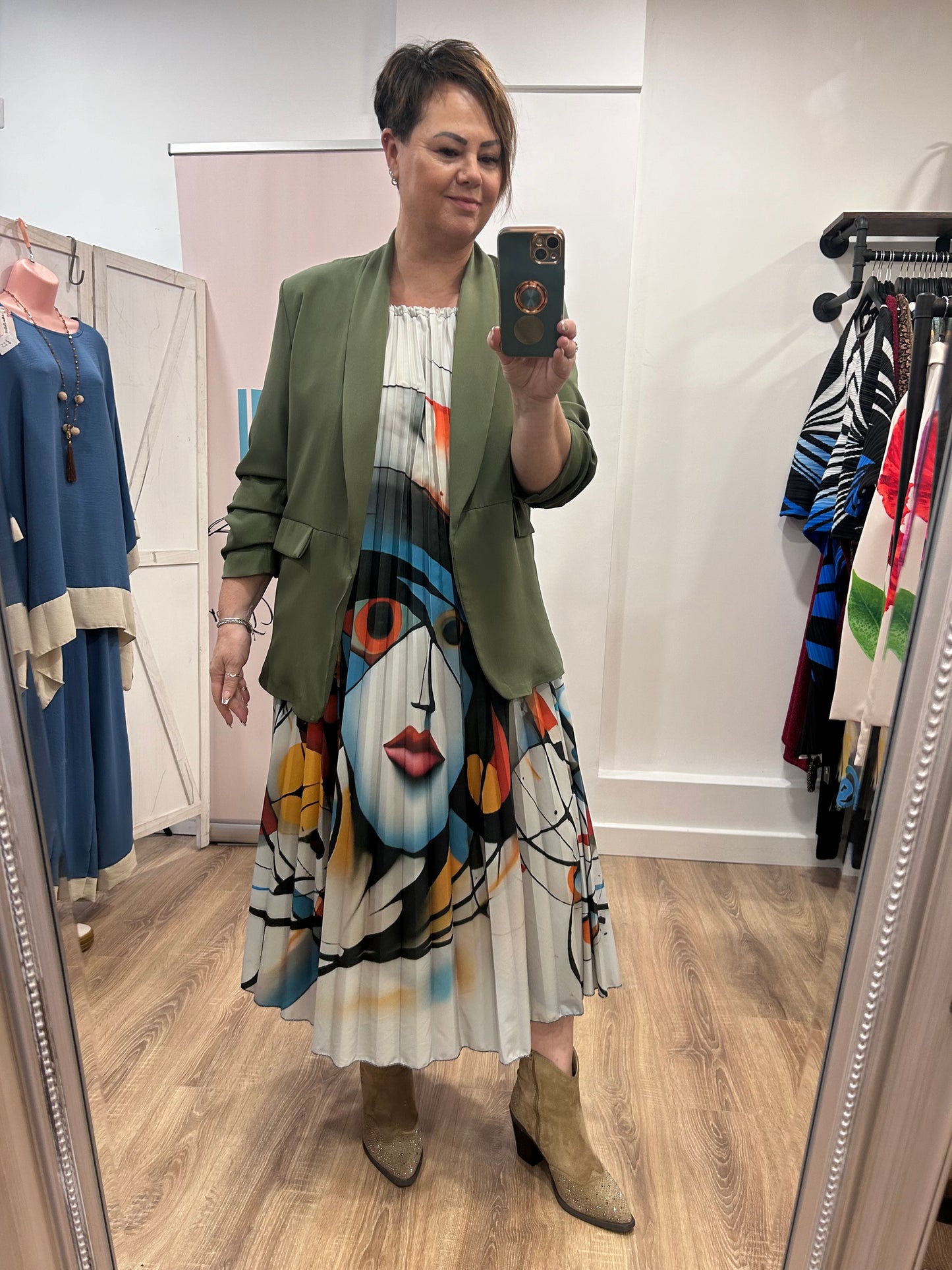 Ruched Sleeve Blazer