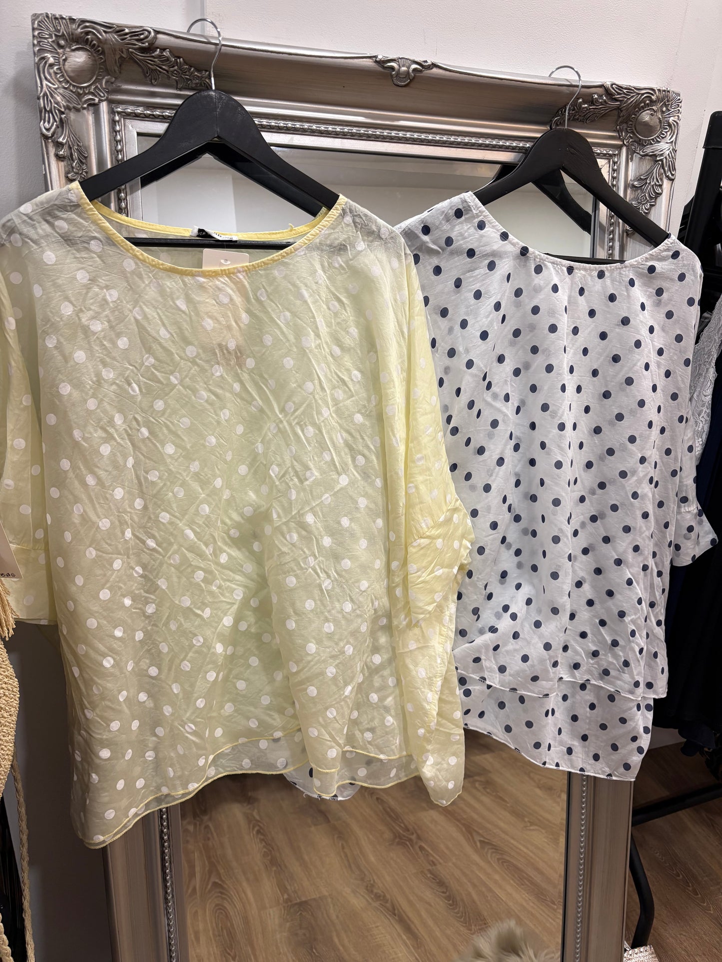 Polka Dot Oversized Blouse
