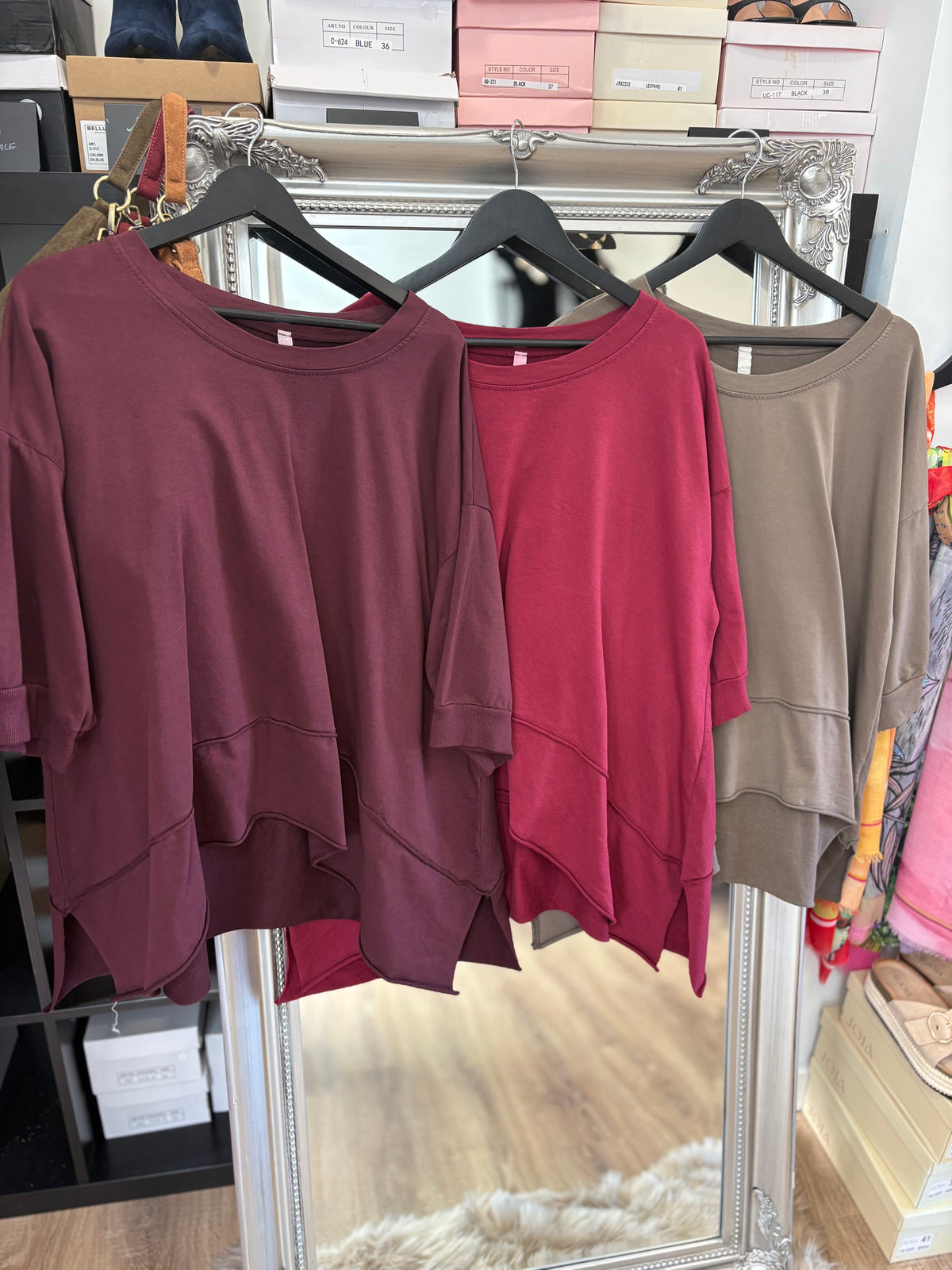 Short Sleeve, Dip Hem Sweatshirt