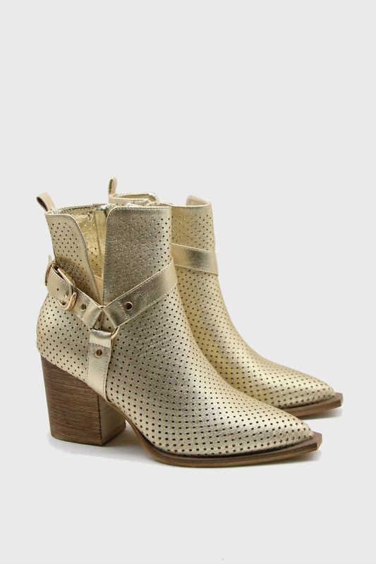 Gold Ankle Boots