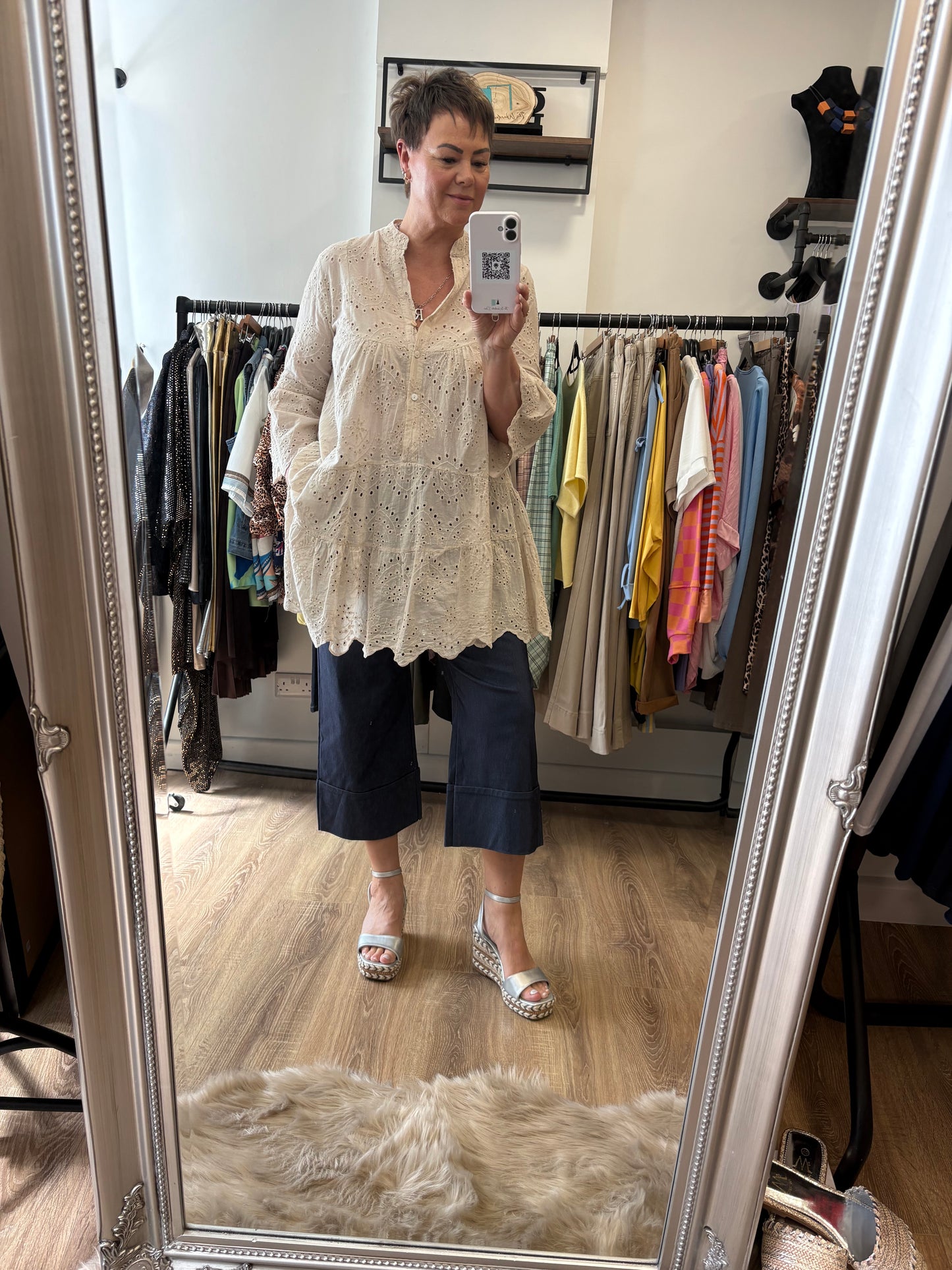 Broderie Anglaise Smock Dress